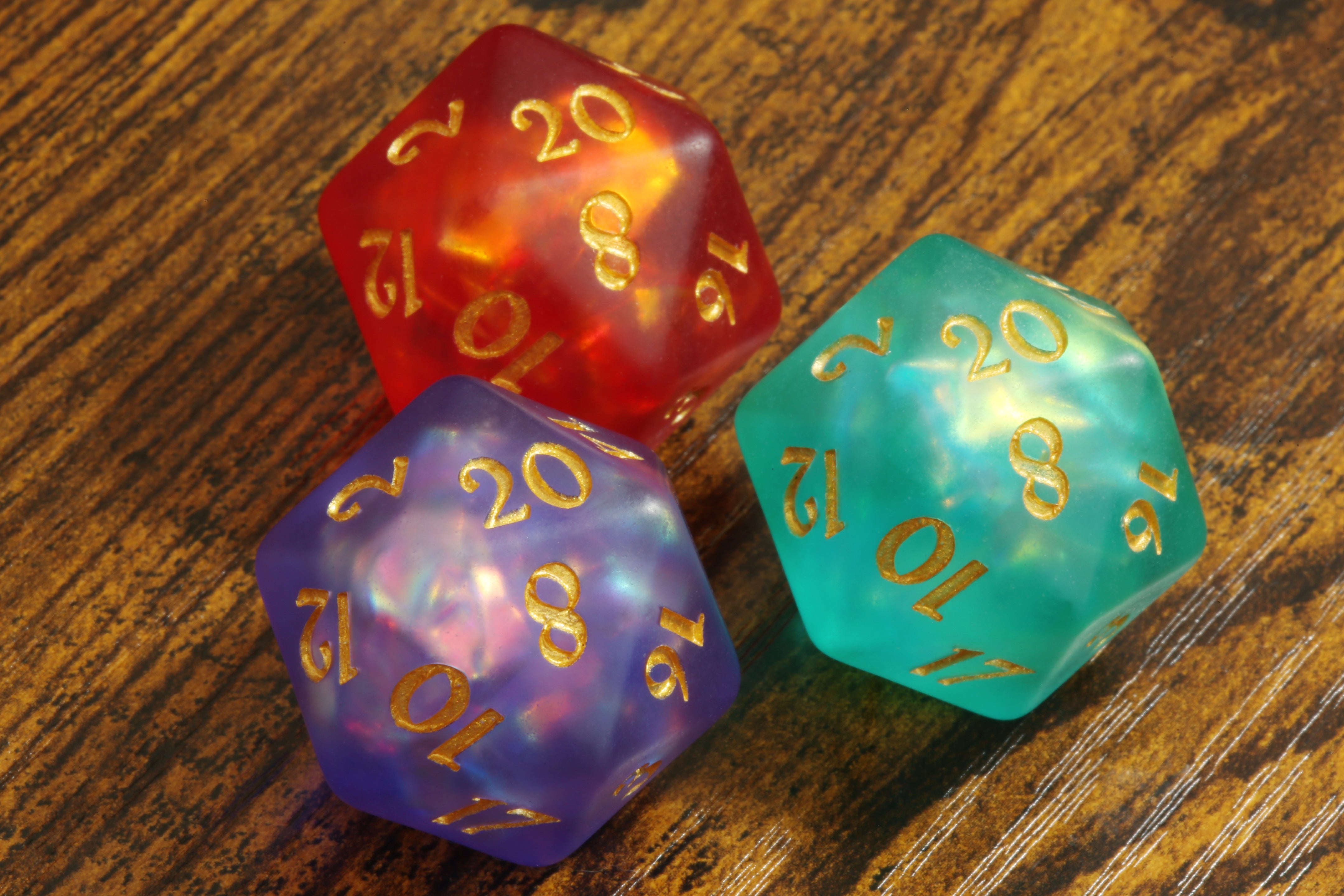 Mystical Opal Large D20 Dice collection - Extra Large D20 - The Wizard's Vault