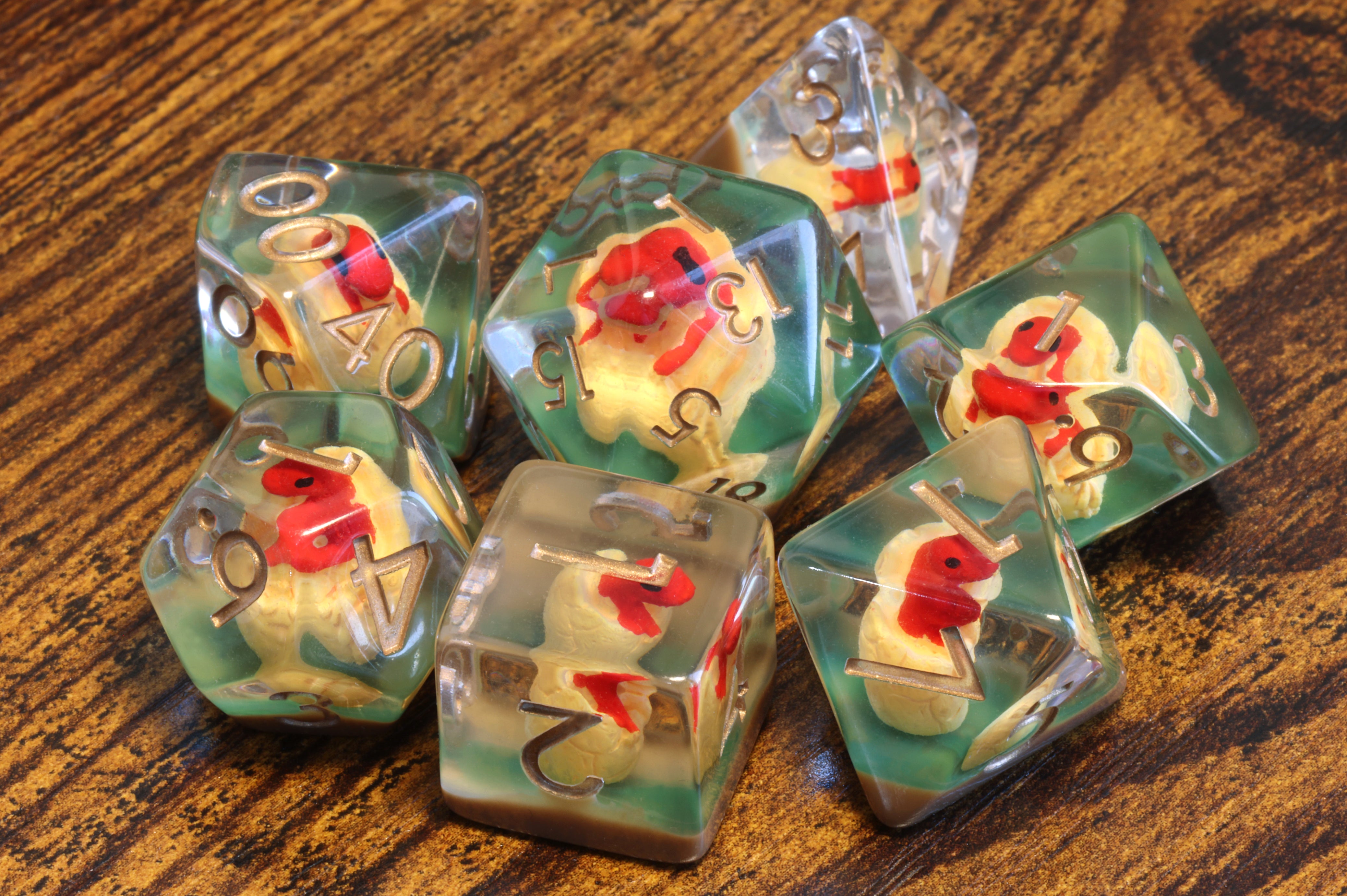 Red Dragon Hatchling dice set - The Wizard's Vault