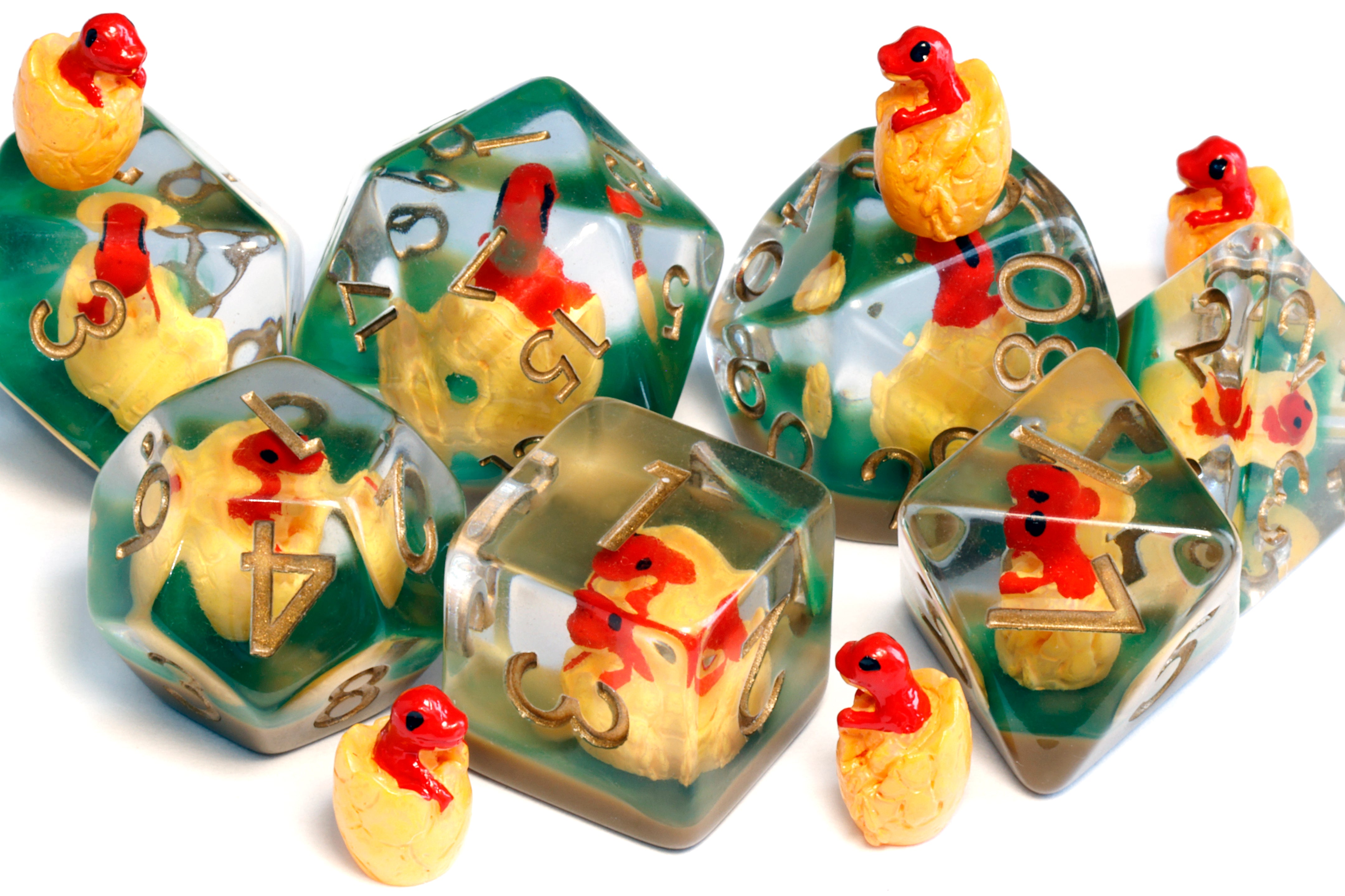 Red Dragon Hatchling dice set - The Wizard's Vault