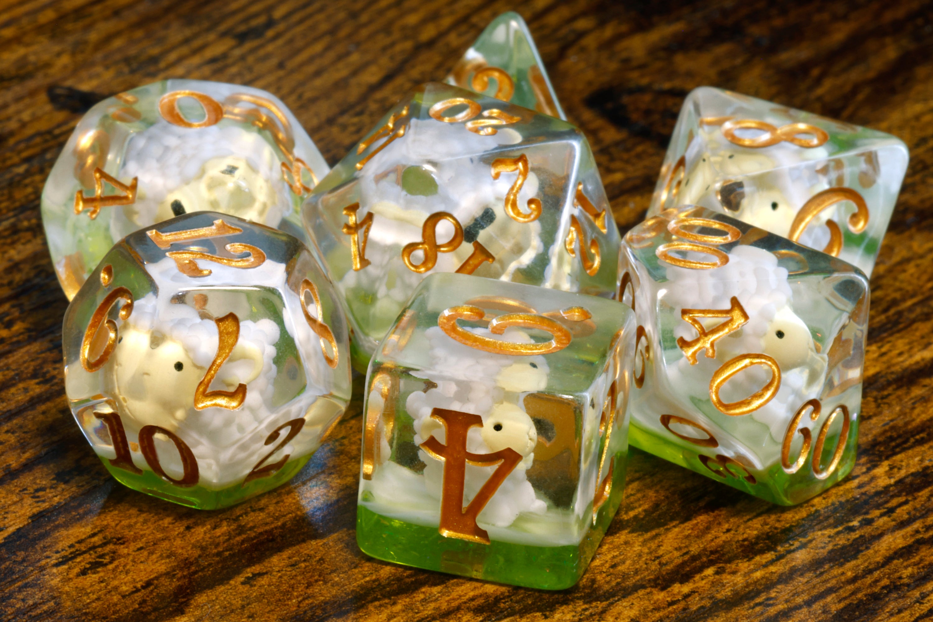 Sheep dice set - Sheppard's Luck - The Wizard's Vault