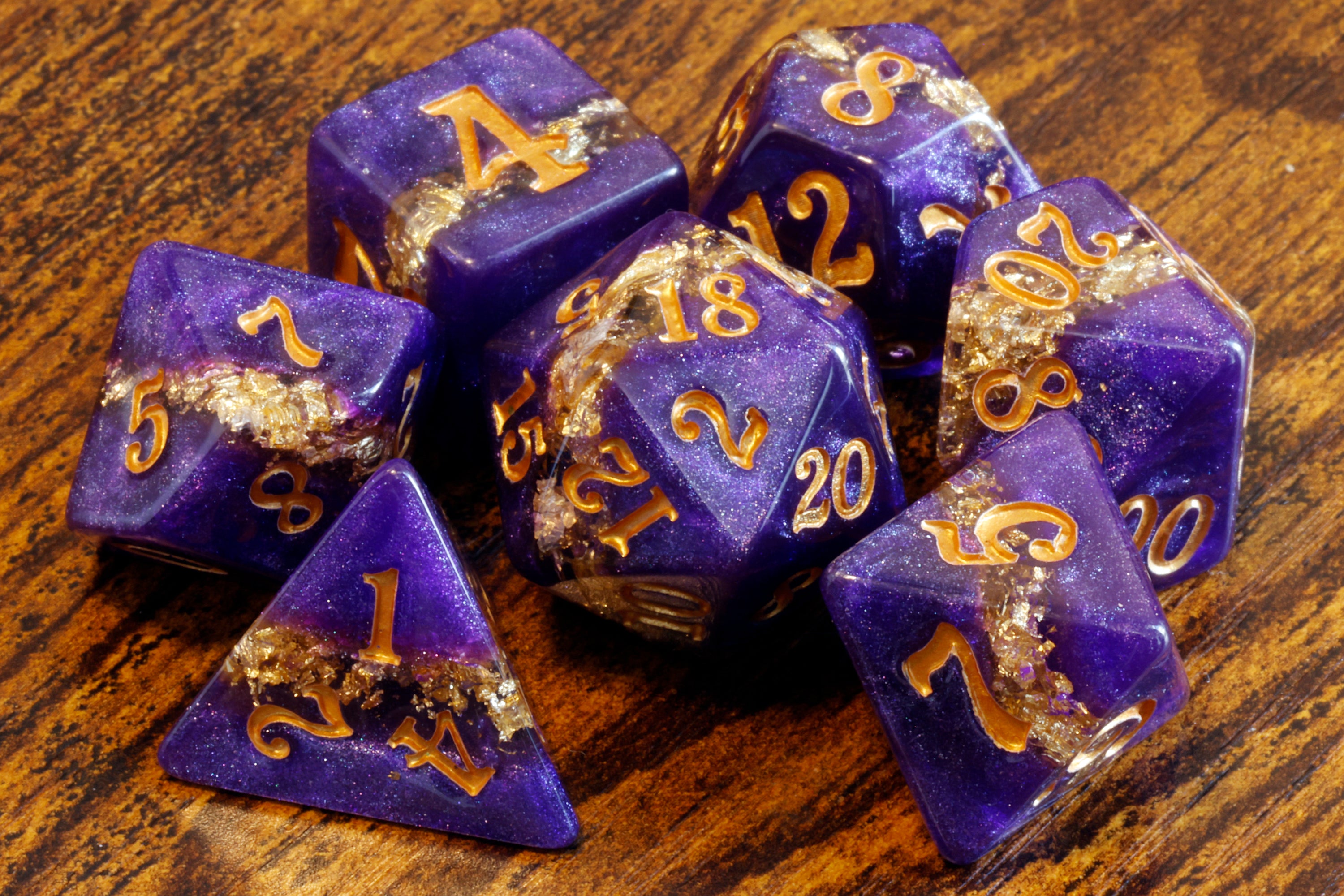 Fairy Dice Box and Gilded Amethyst Dice Set - The Wizard's Vault