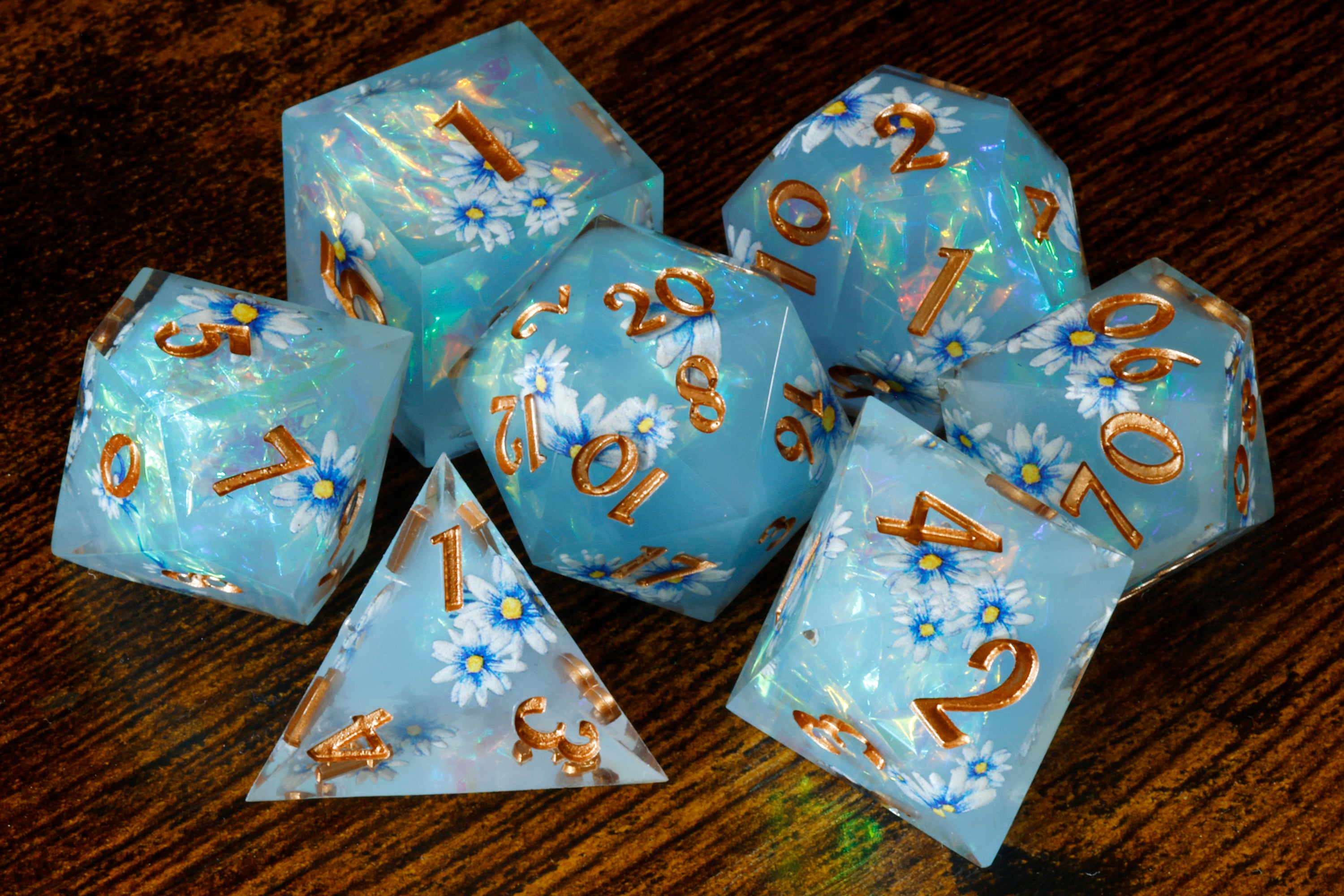Celestial Daisies Dice Set - The Wizard's Vault