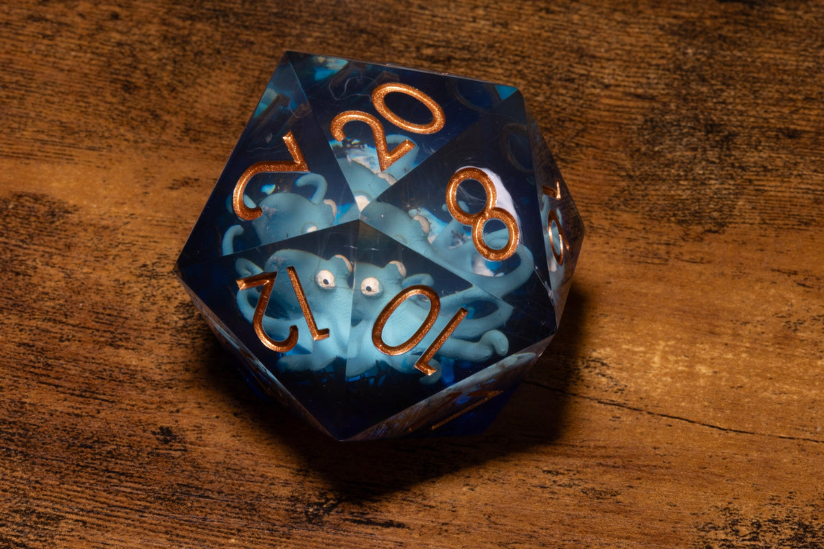 Kraken's Grasp Gargantuan D20 – 55mm Chonk D20 with Octopus Inclusion