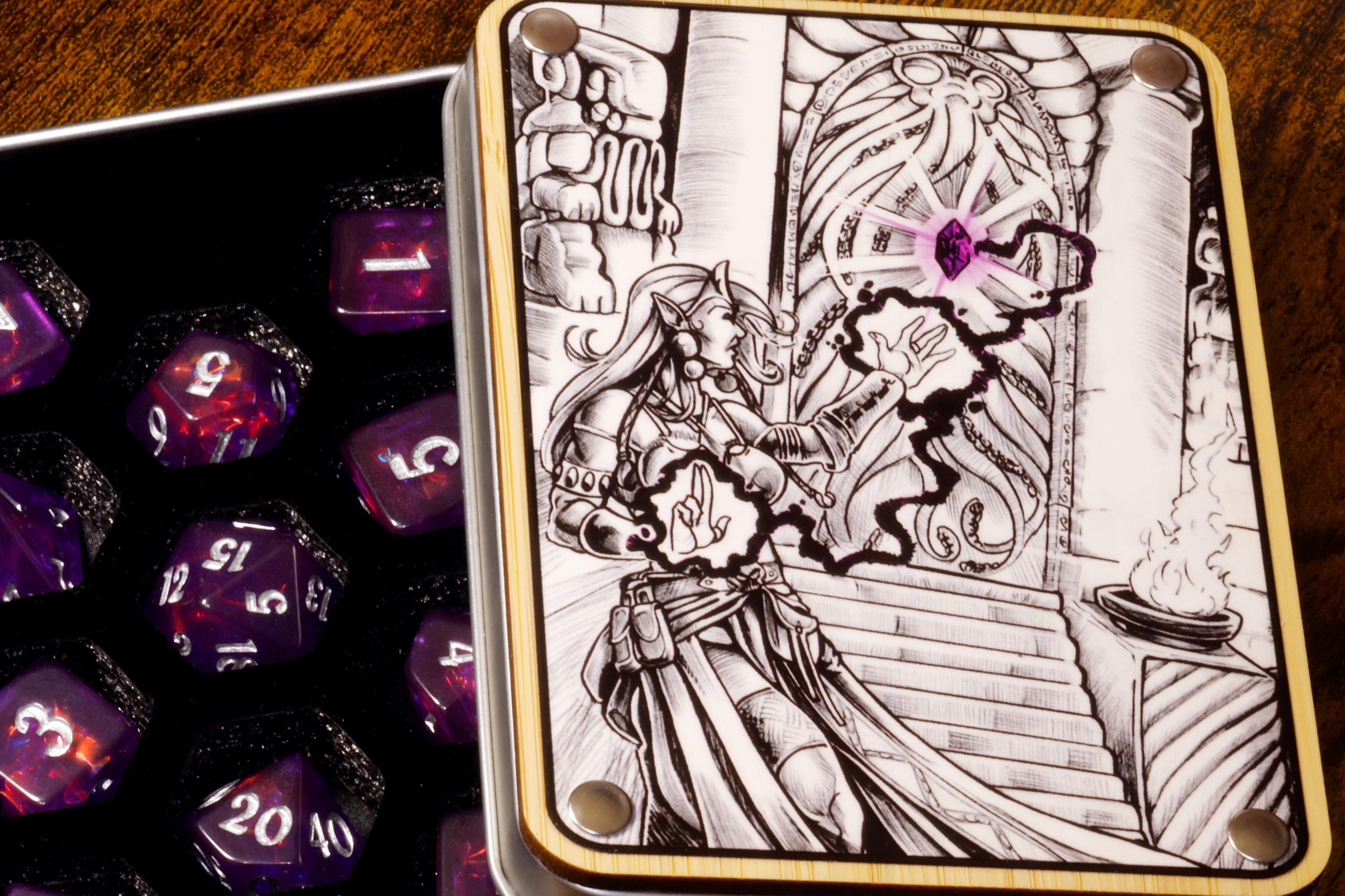 Eldritch Portal Dice Box & 11-Piece Dice Set