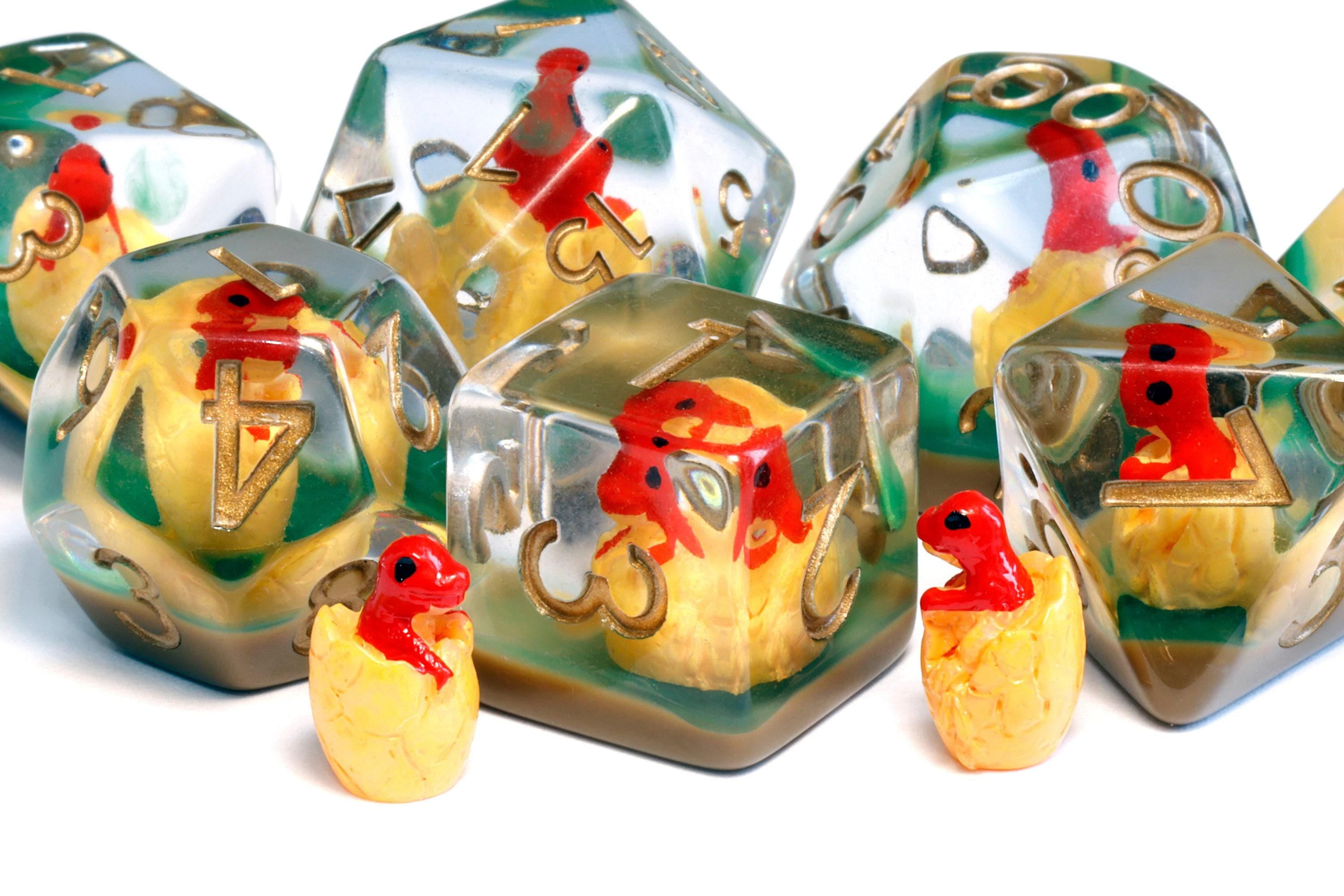 Fire Sorcerer Dragonborn Box and Red Dragon Hatchling Dice Set - The Wizard's Vault