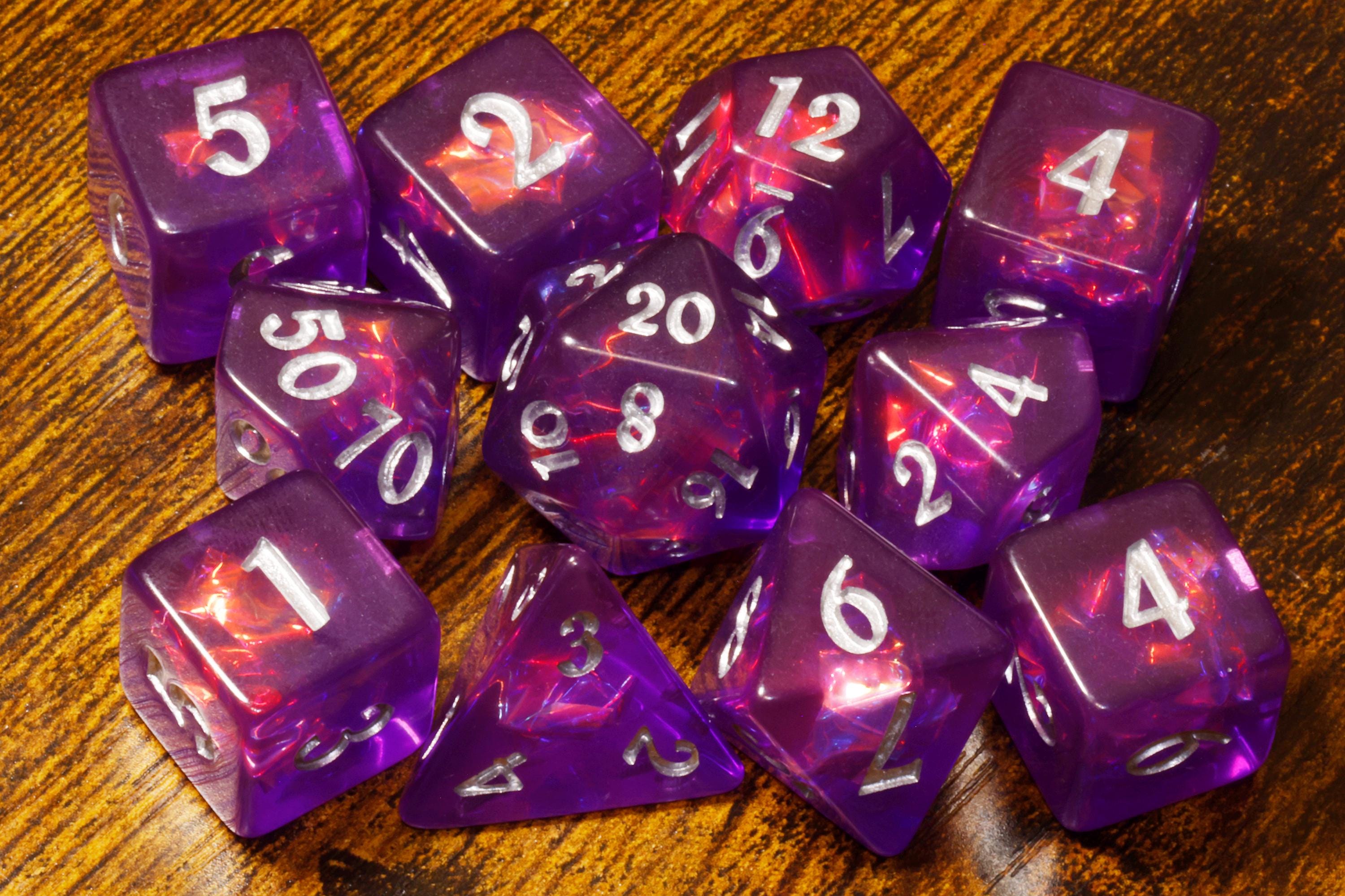 Eldritch Portal Dice Box & Polyhedral Dice Set, Old-School DnD Style Artwork