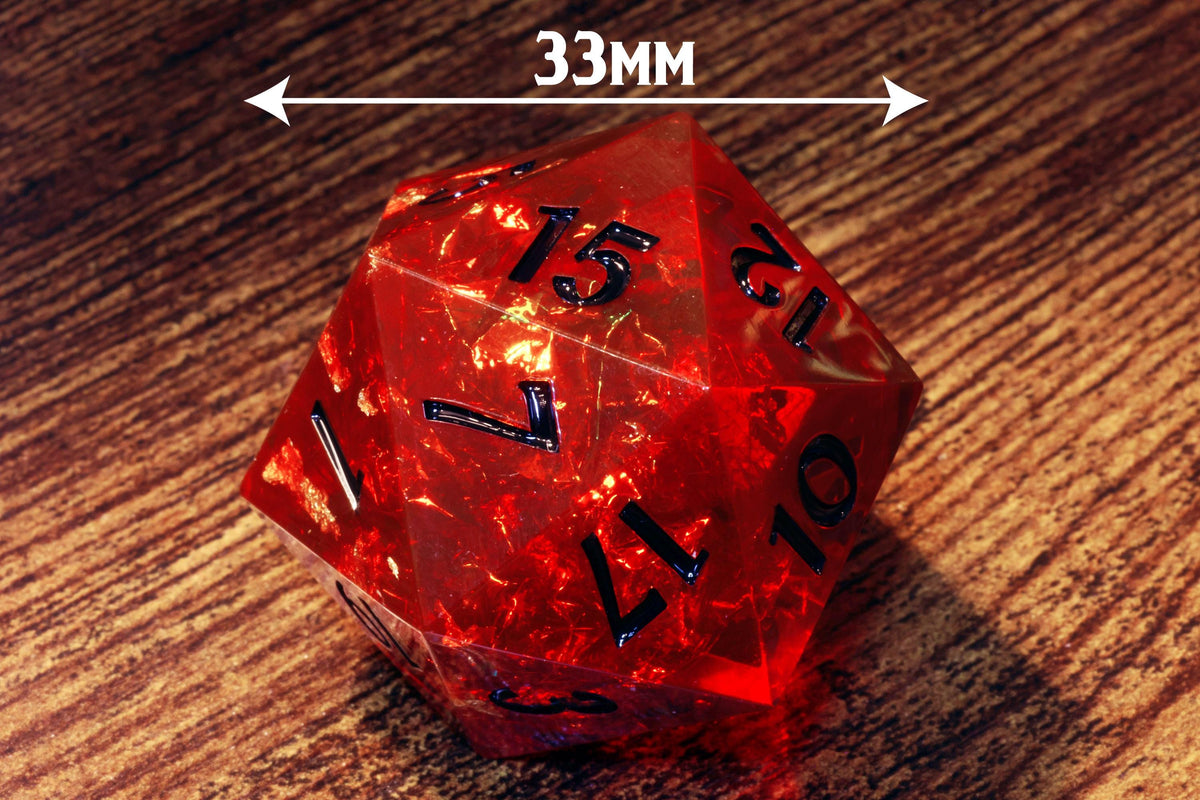 Vampire's Kiss Oversized D20 – Sharp Edge Resin Dice – photo 2