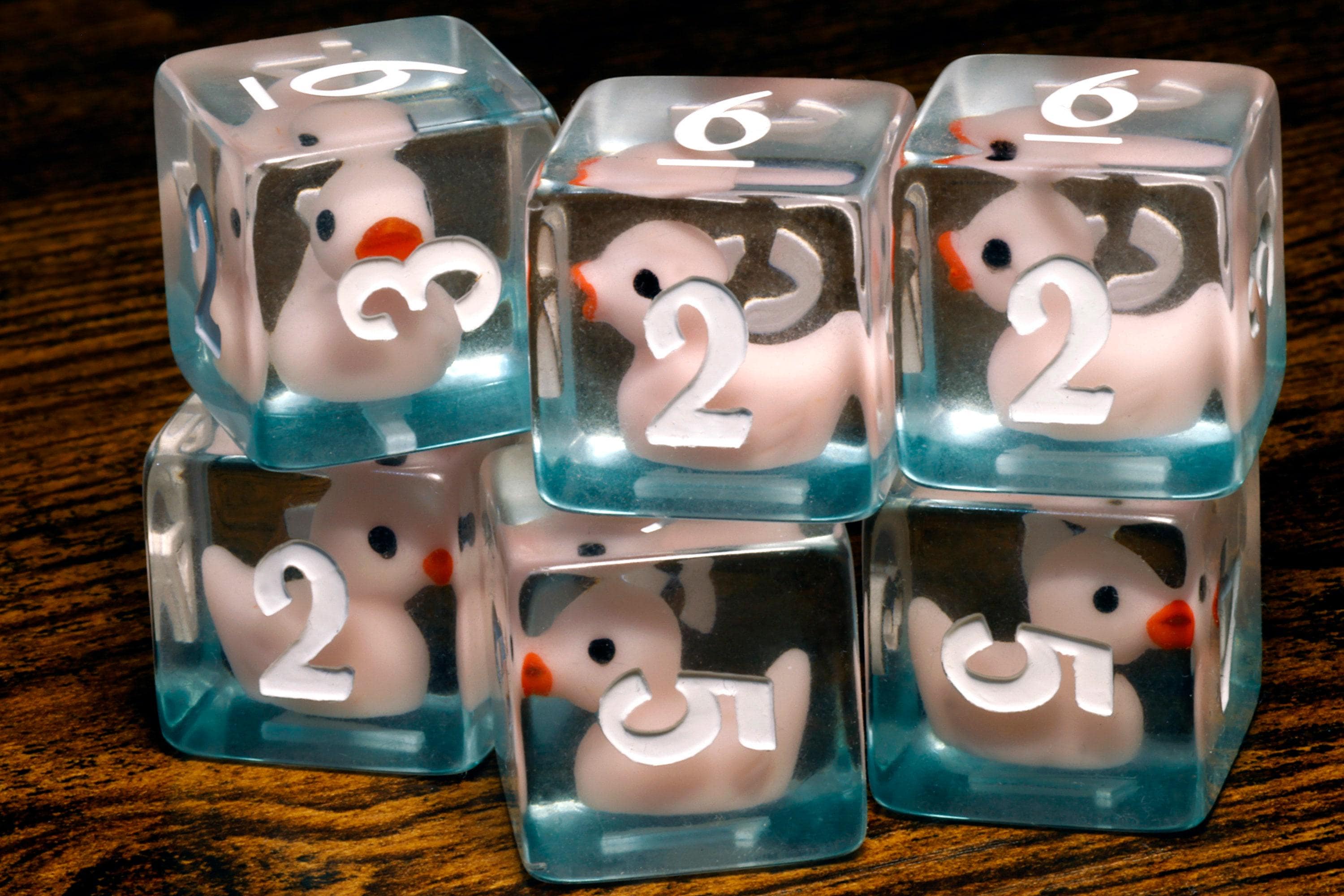 Duckling Large D6 dice pink duck
