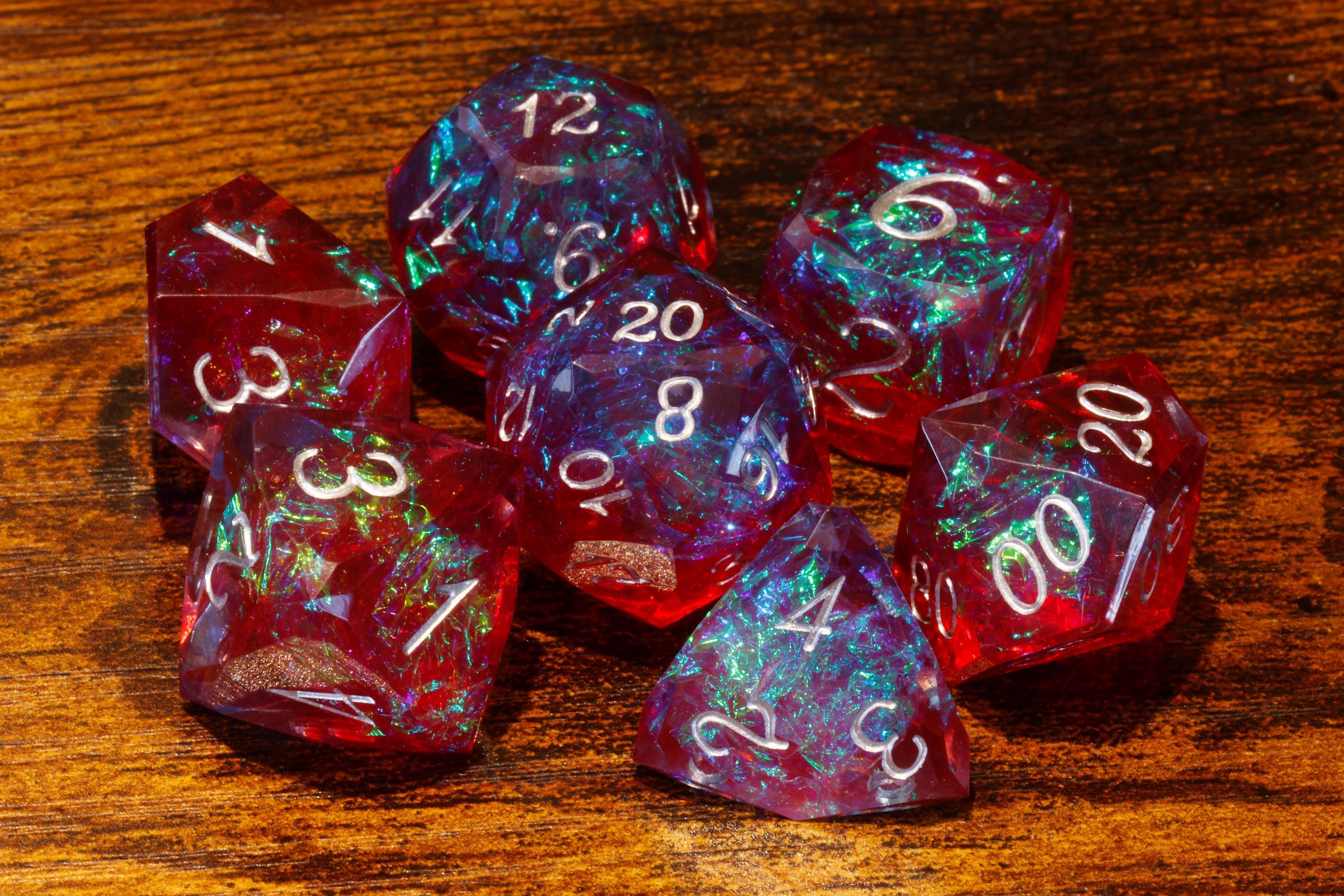 Frostfire Opal Dice Set