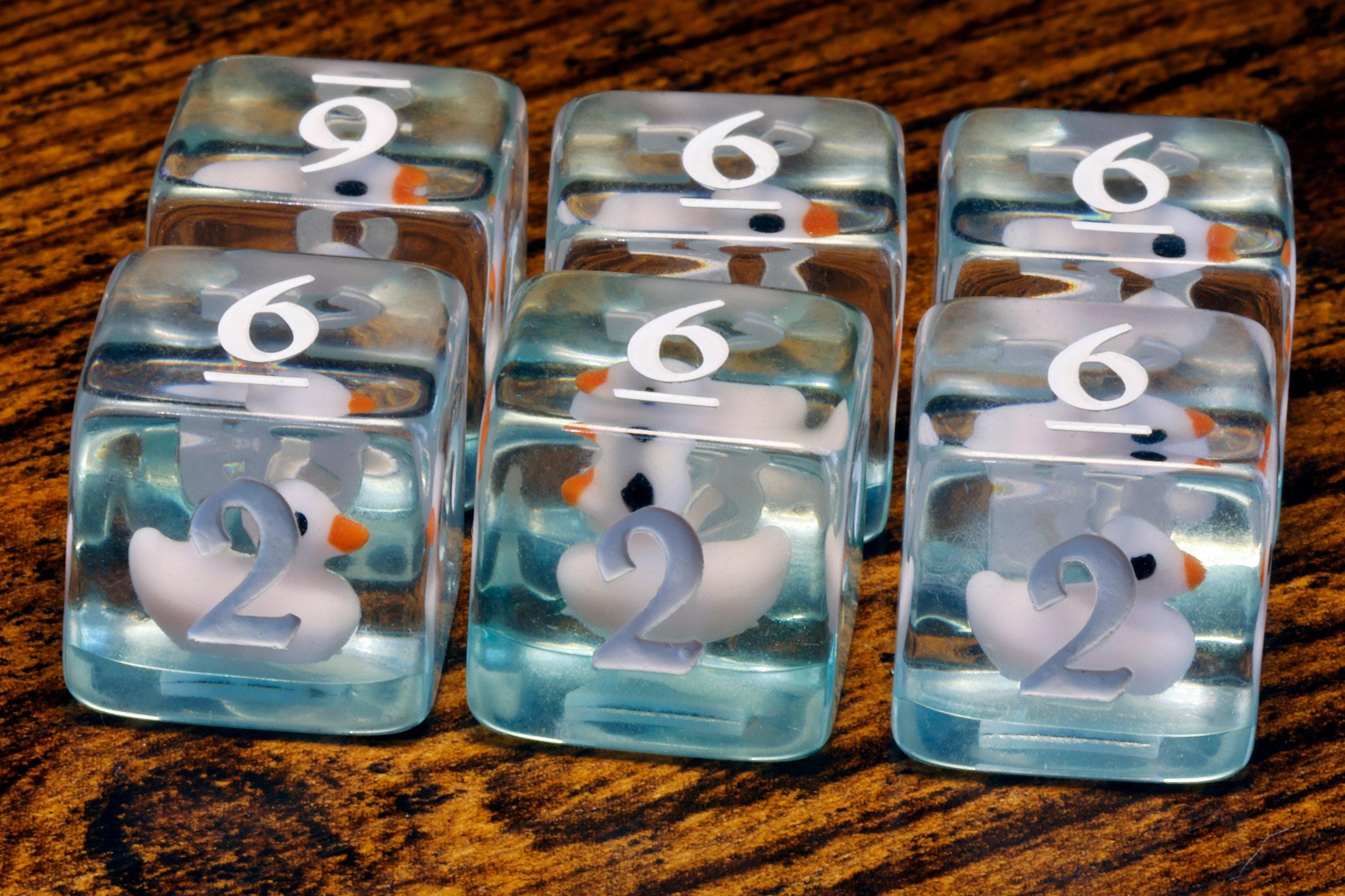 White Duckling D6 Dice