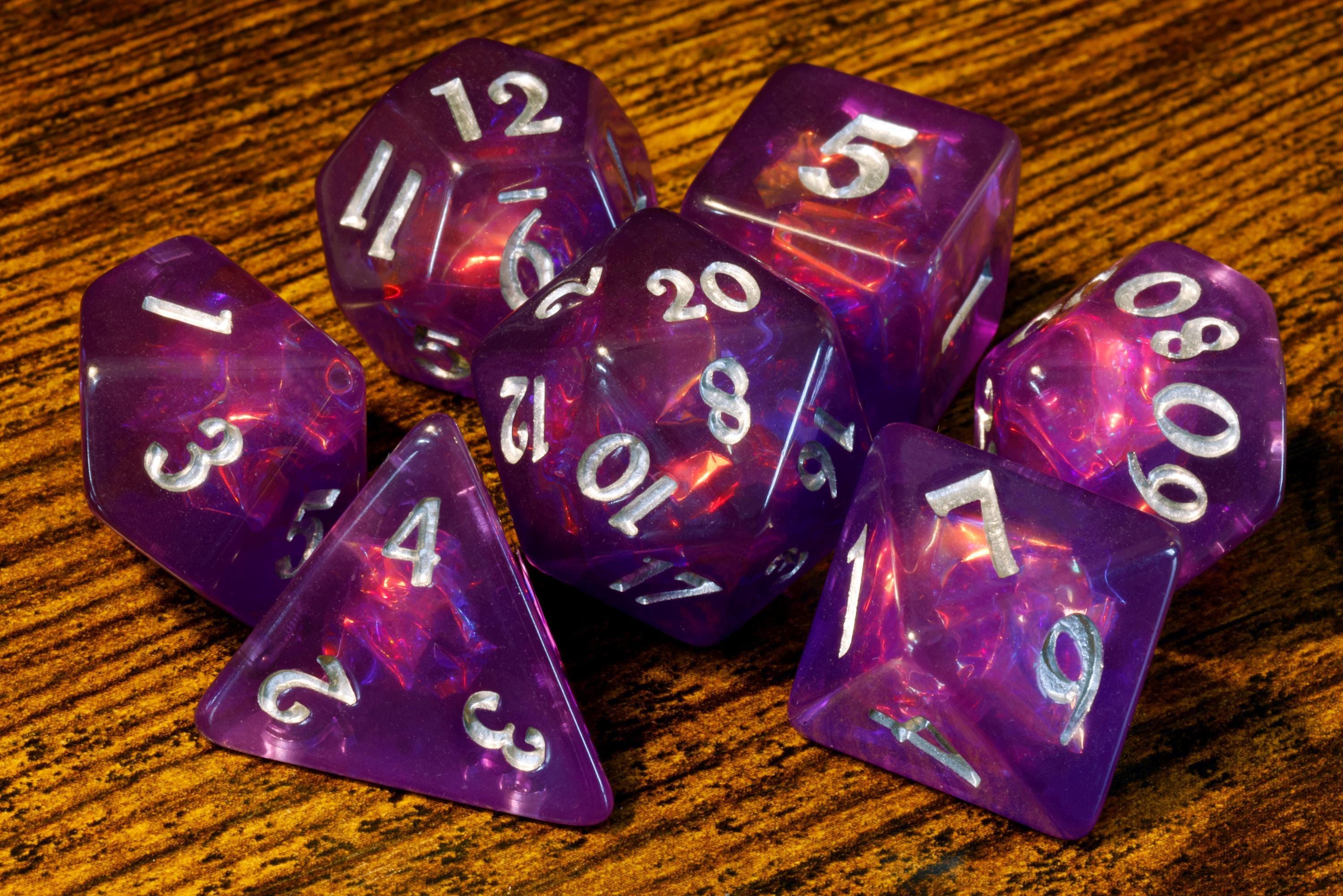 Eldritch Opal Dice Set - Purple Holographic