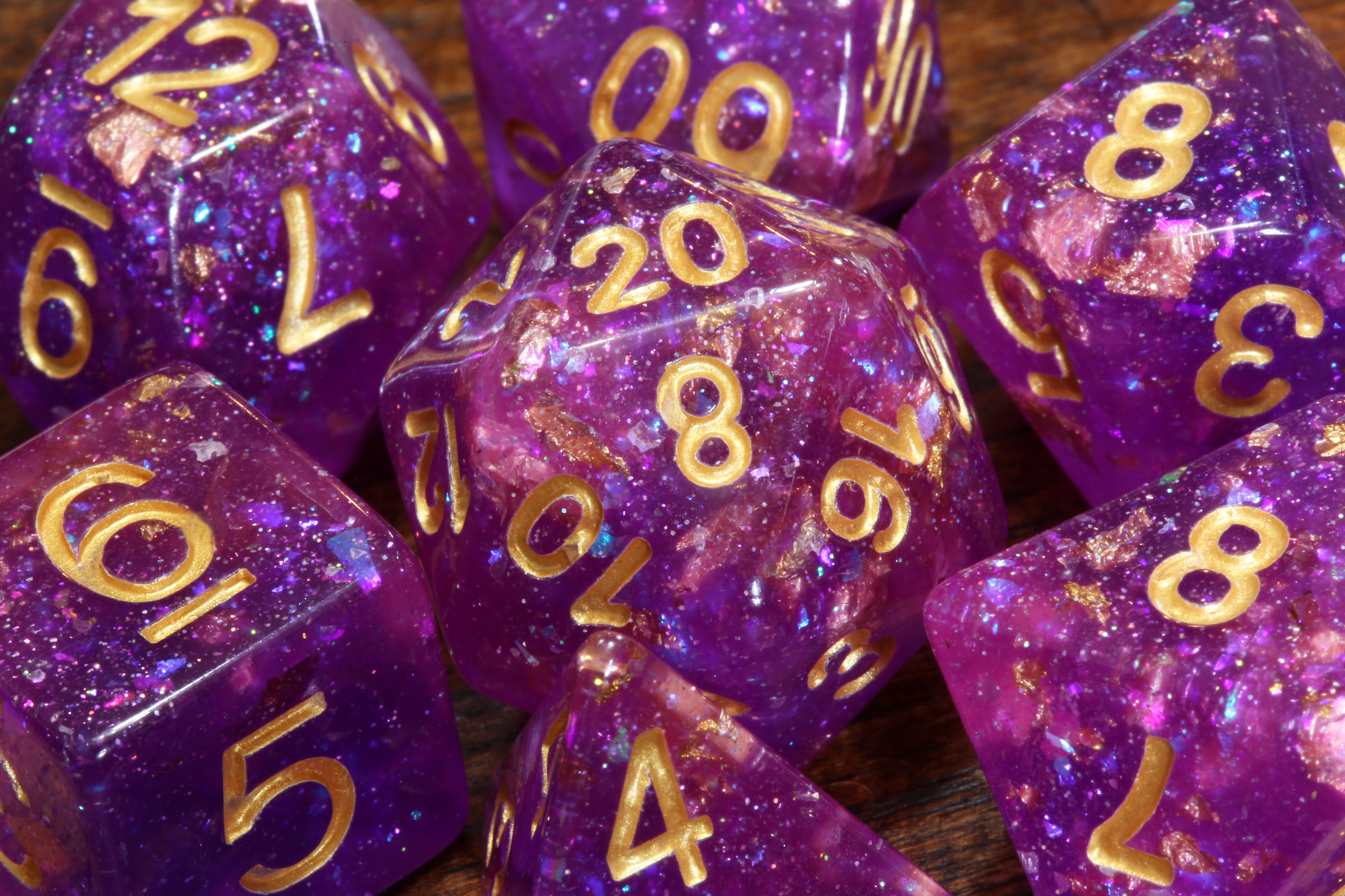 Galactic Orchid Dice Set - The Wizard's Vault