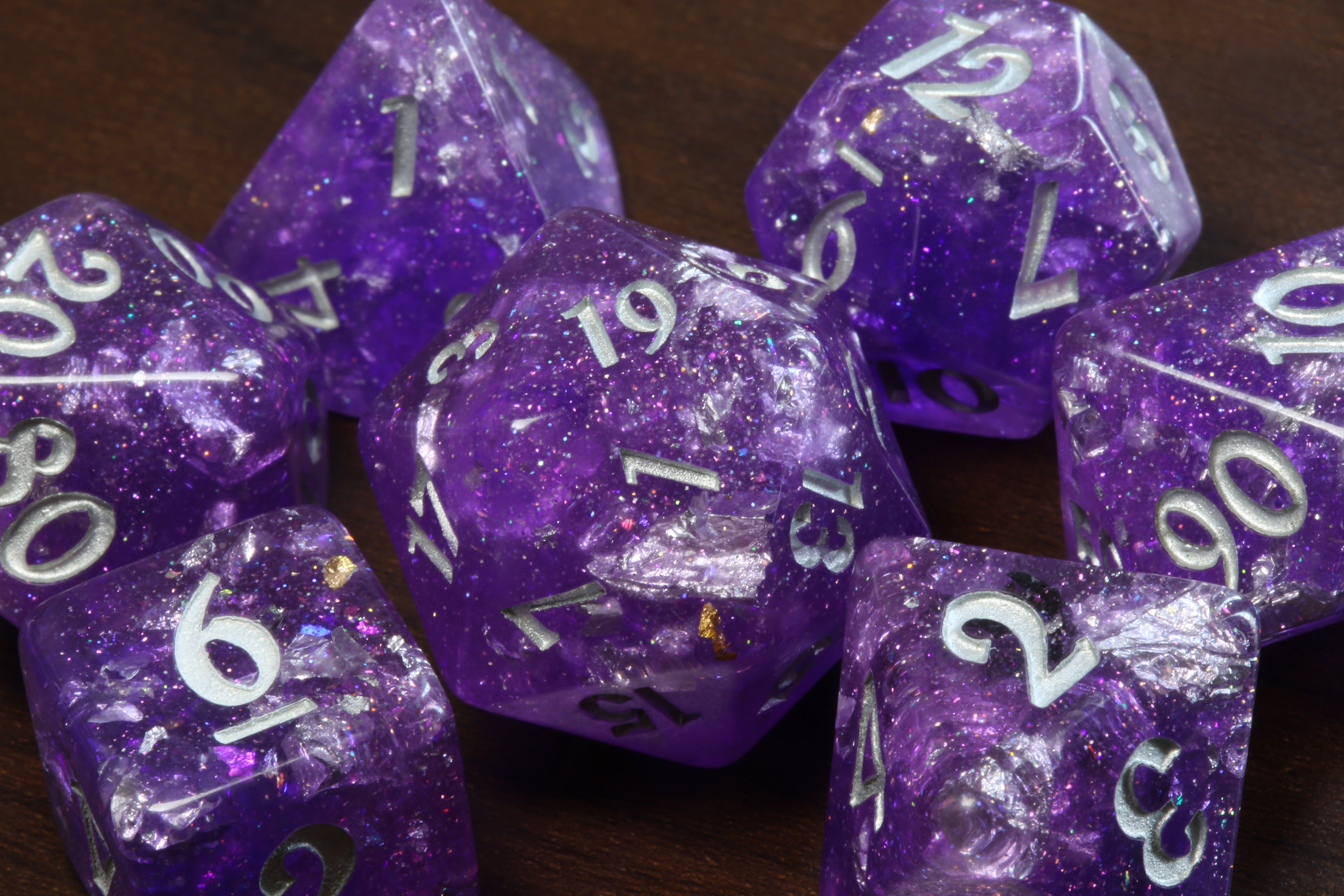 Galactic Amethyst Dice Set - The Wizard's Vault