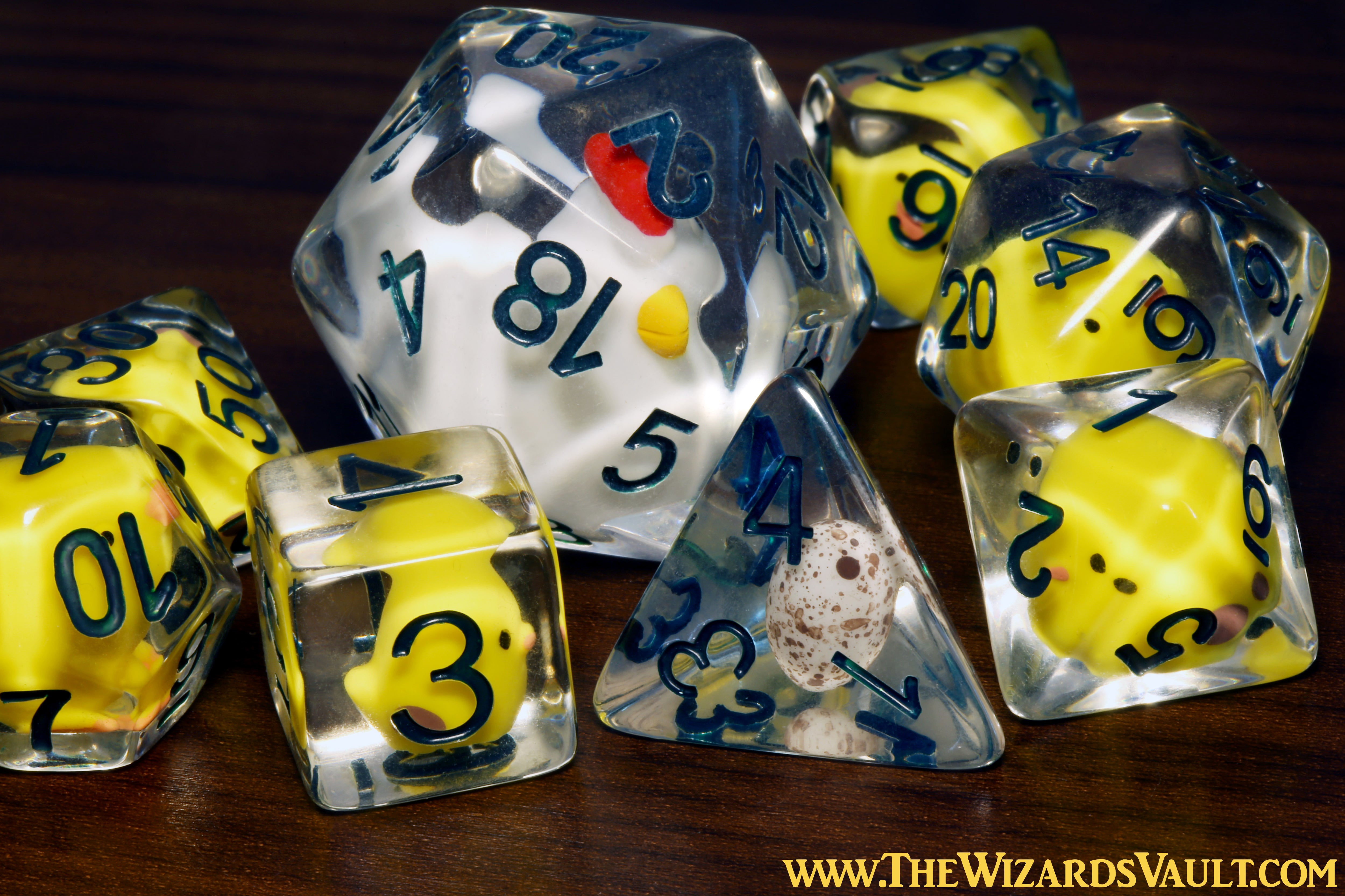 Swarm of Chicken dice set - The Wizard's Vault