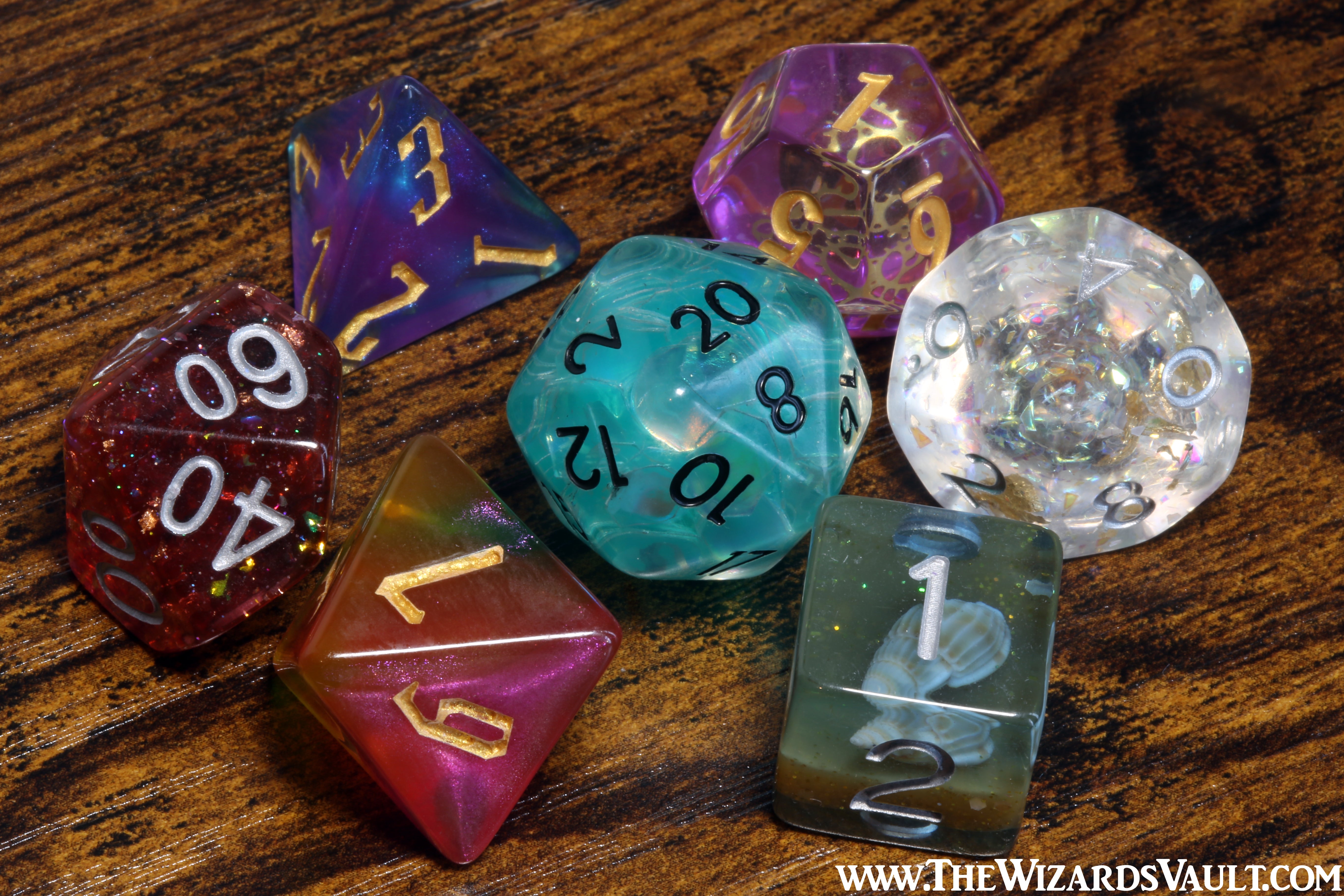 7 Mixed Polyhedral Dice Set - The Wizard's Vault
