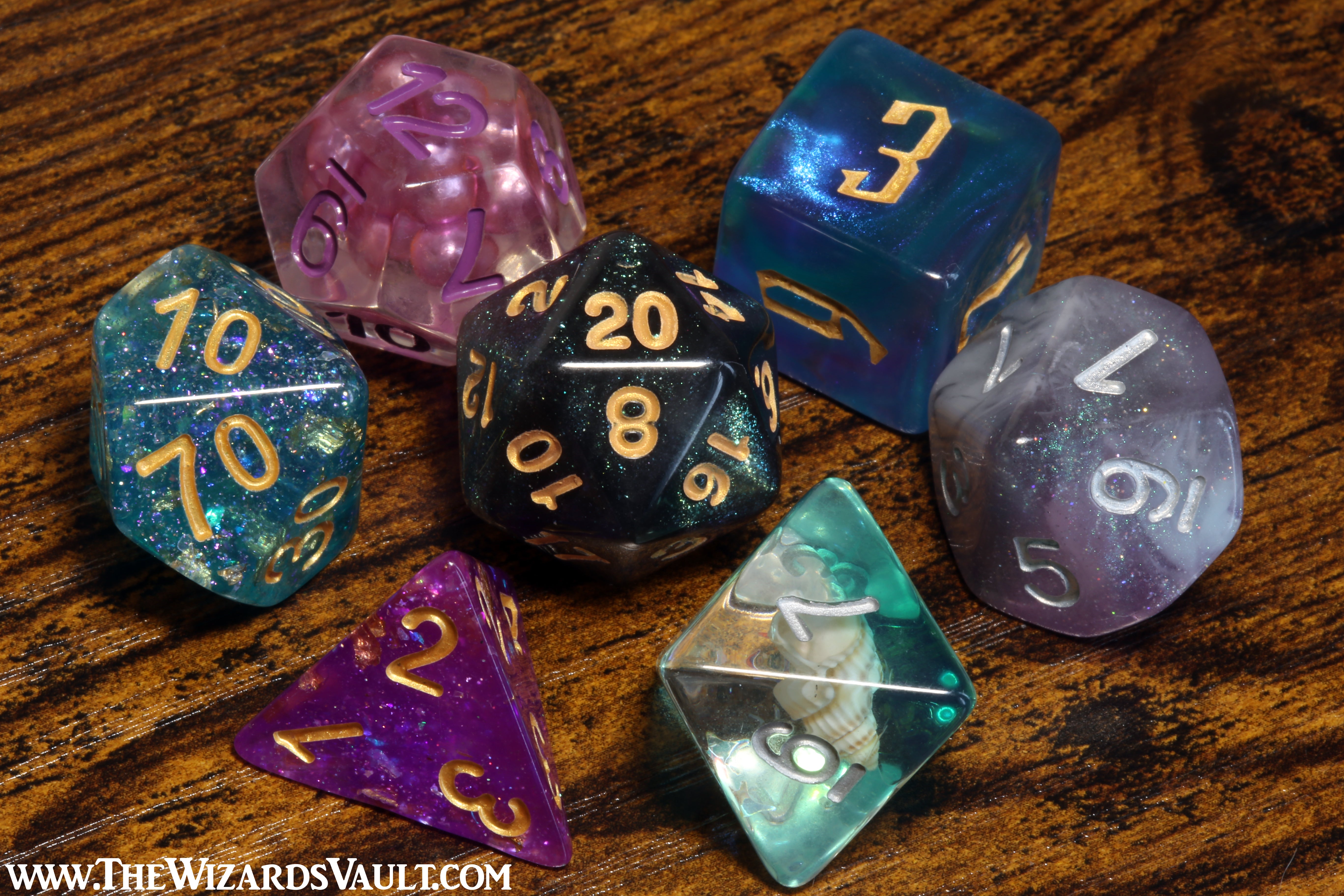 7 Mixed Polyhedral Dice Set - The Wizard's Vault