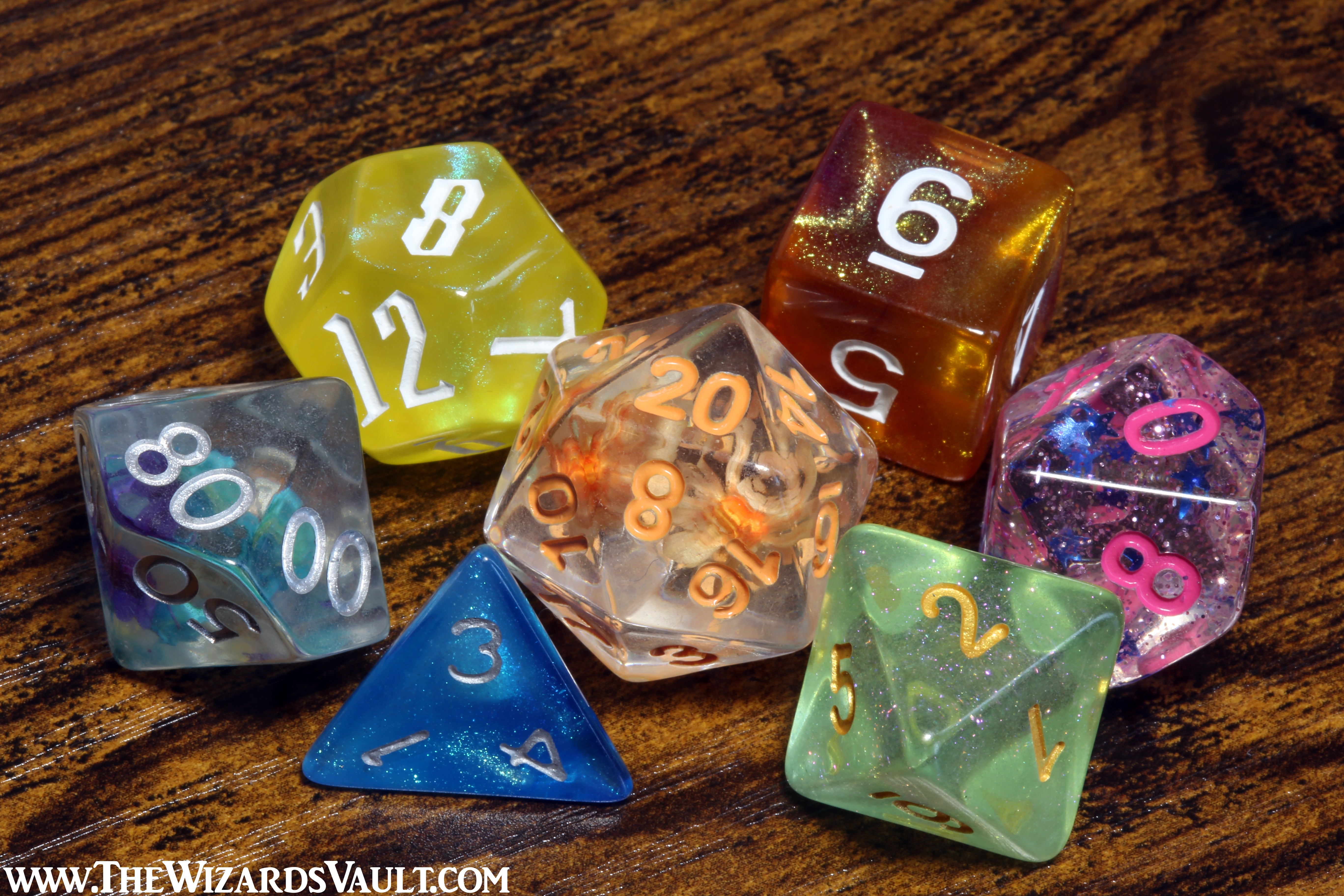 7 Mixed Polyhedral Dice Set - The Wizard's Vault