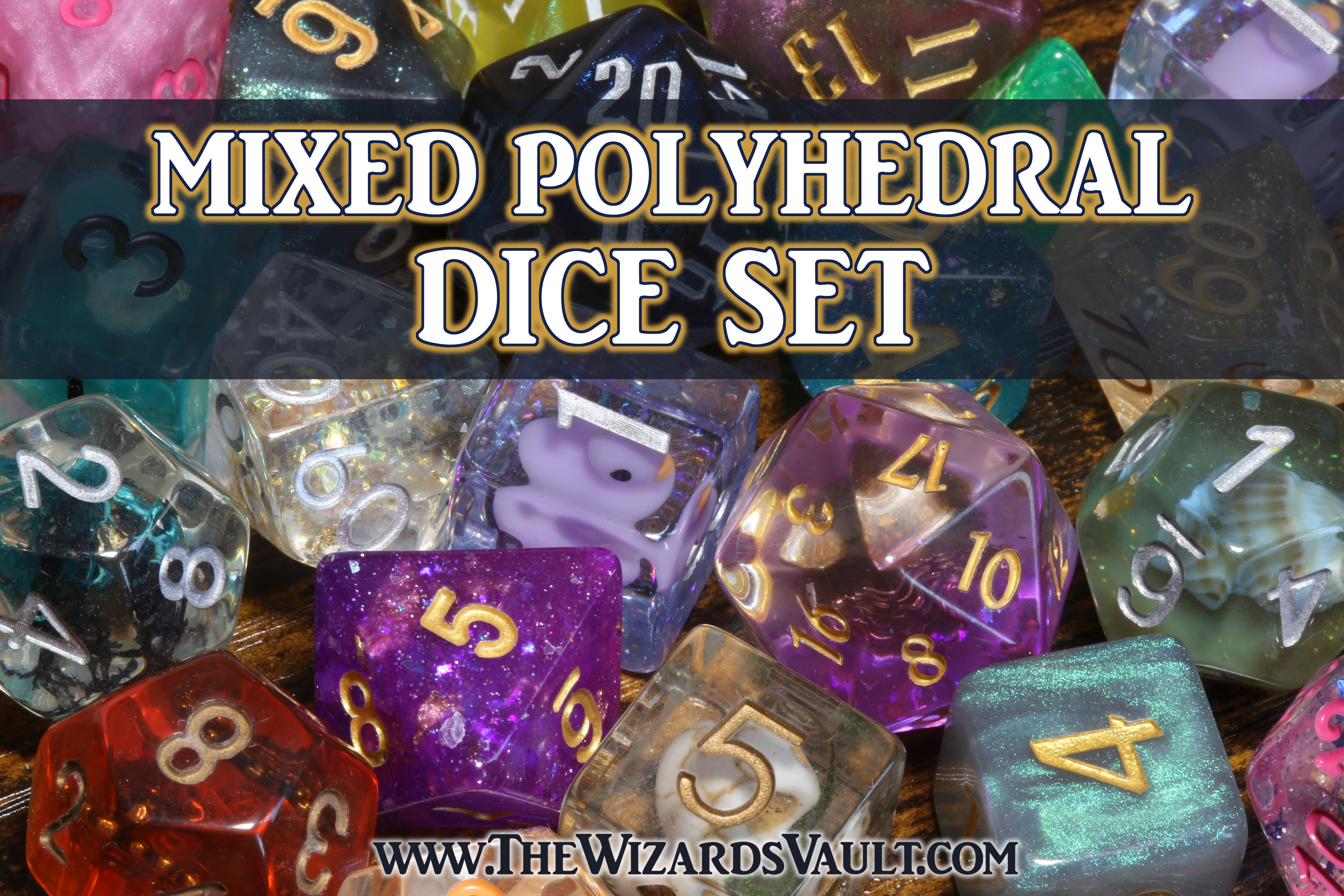 7 Mixed Polyhedral Dice Set - The Wizard's Vault