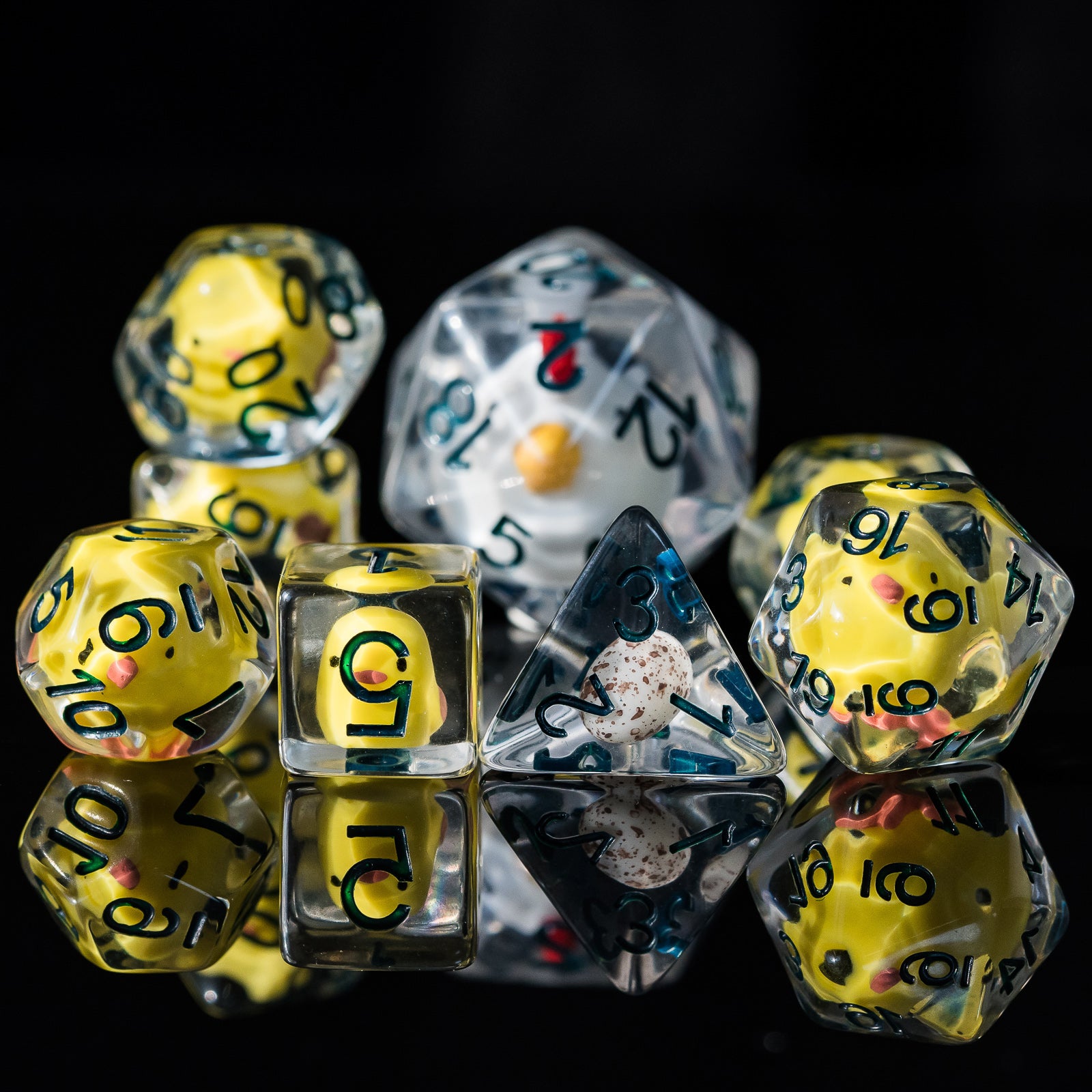 Swarm of Chicken dice set - The Wizard's Vault