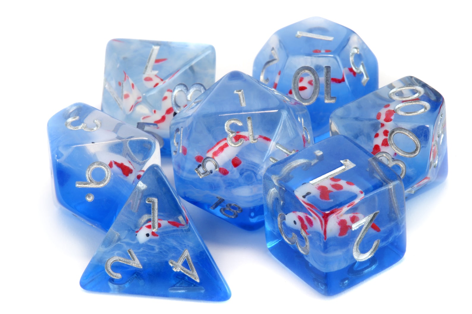 Red Koi dice set - The Wizard's Vault