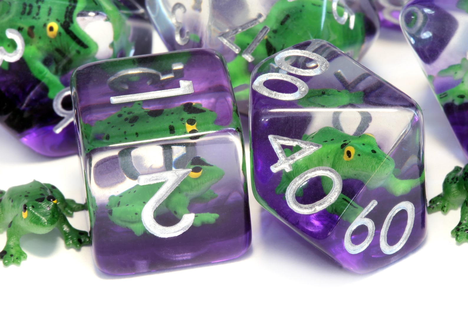 Green Frog dice set - The Wizard's Vault