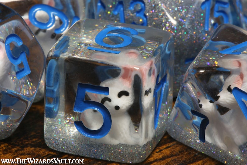 Artic Fox dice set - The Wizard's Vault