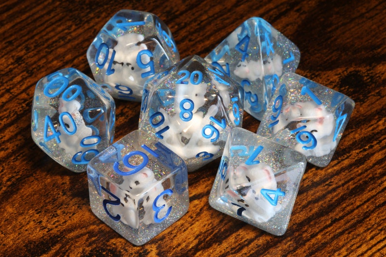 Artic Fox dice set - The Wizard's Vault