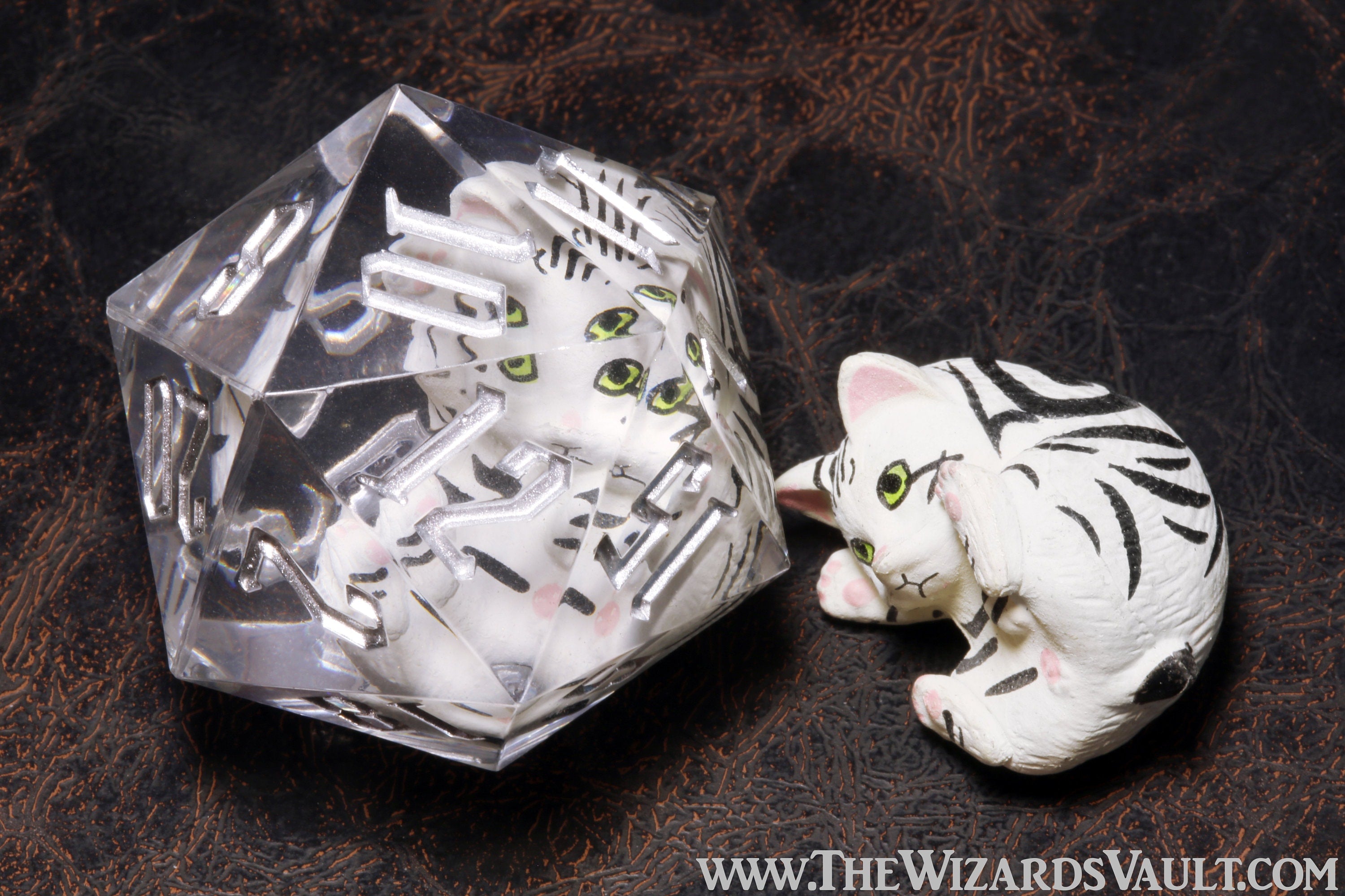 Snow Tiger Kitty D20 - The Wizard's Vault