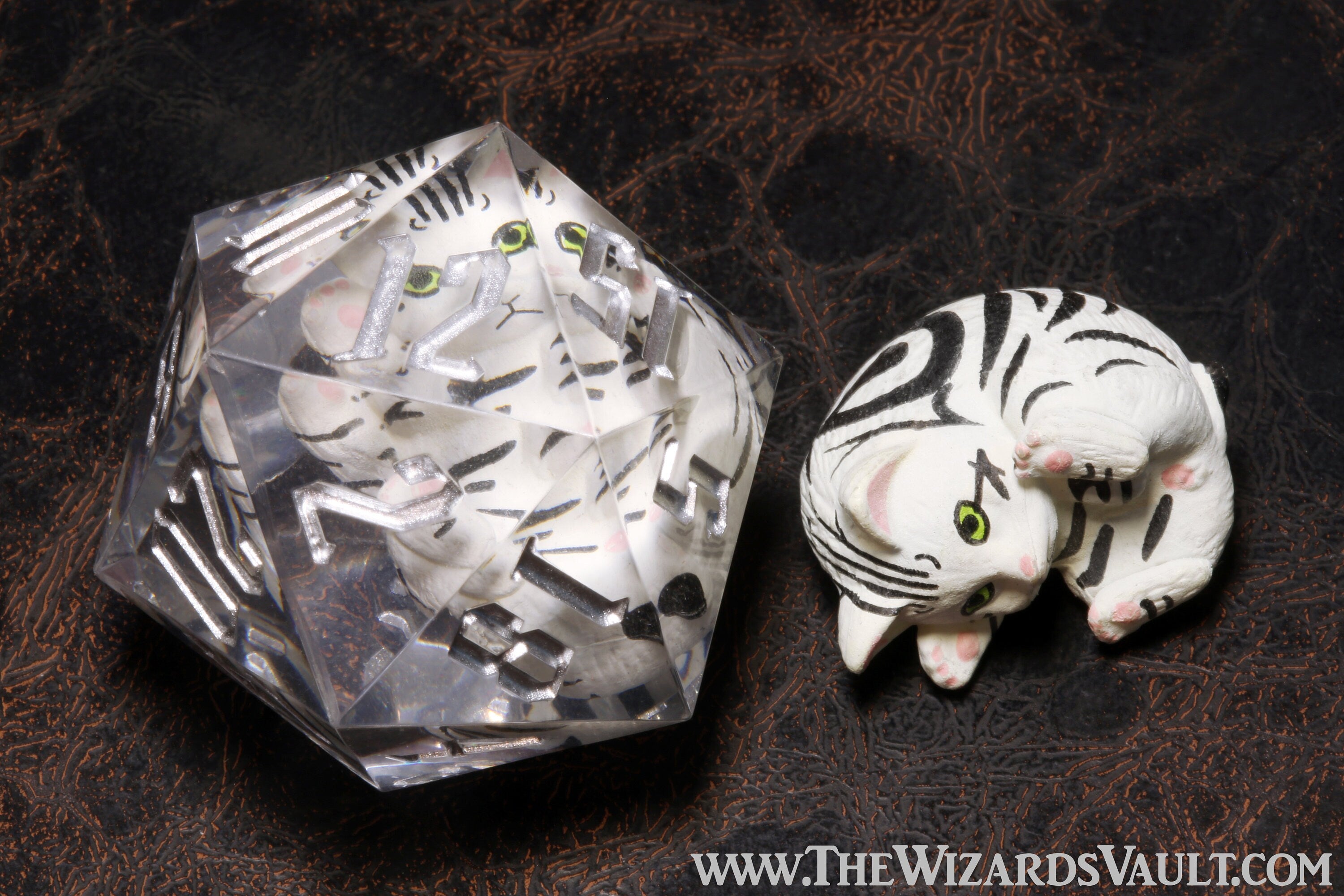 Snow Tiger Kitty D20 - The Wizard's Vault