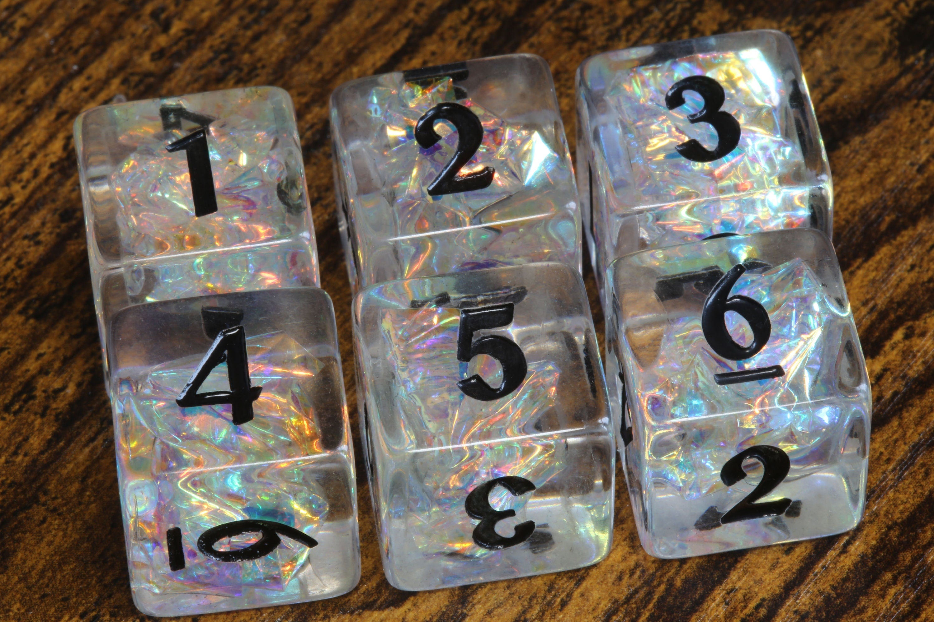 Icy Opals D6 dice