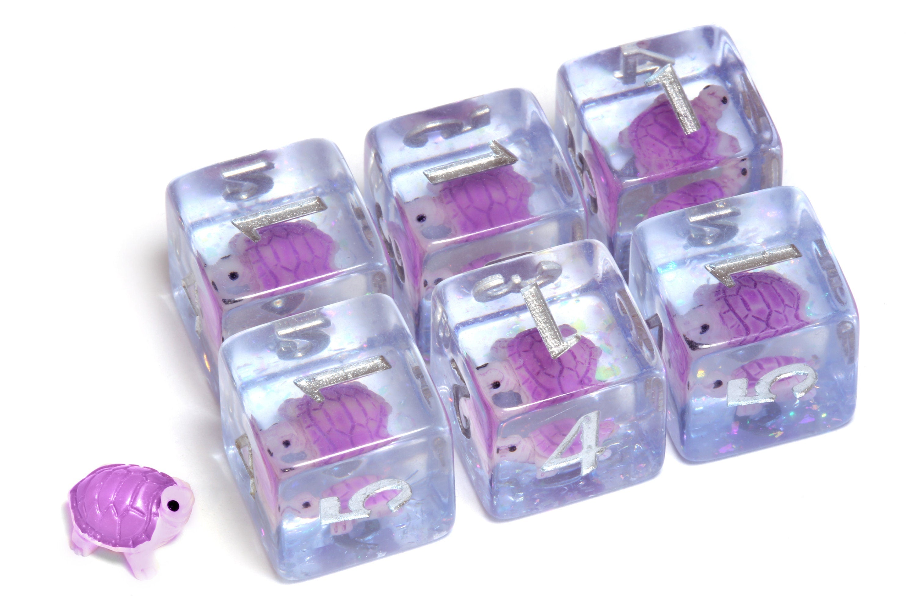 Purple Turtle D6 dice