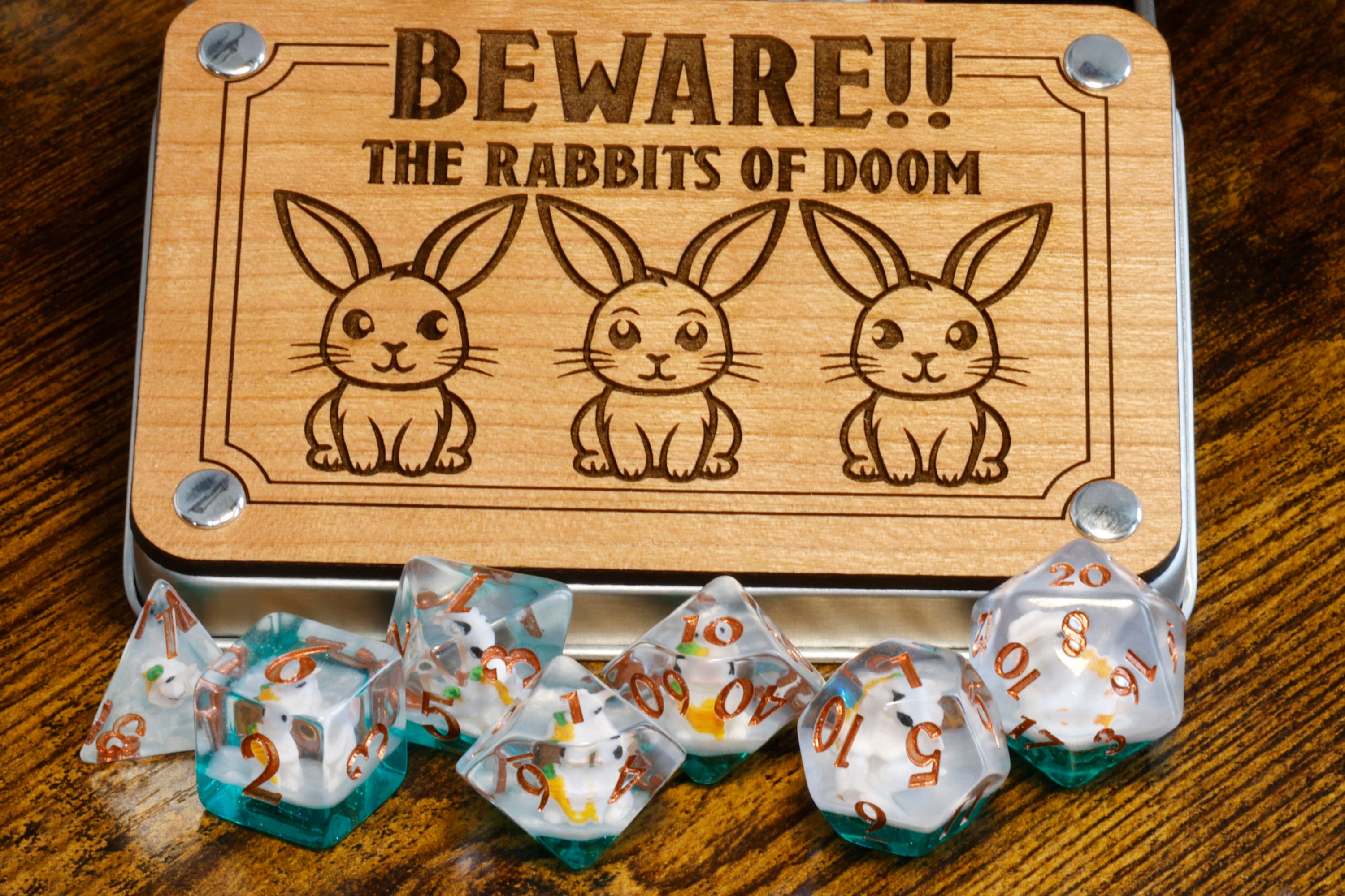 Beware ! The rabbits of doom dice box