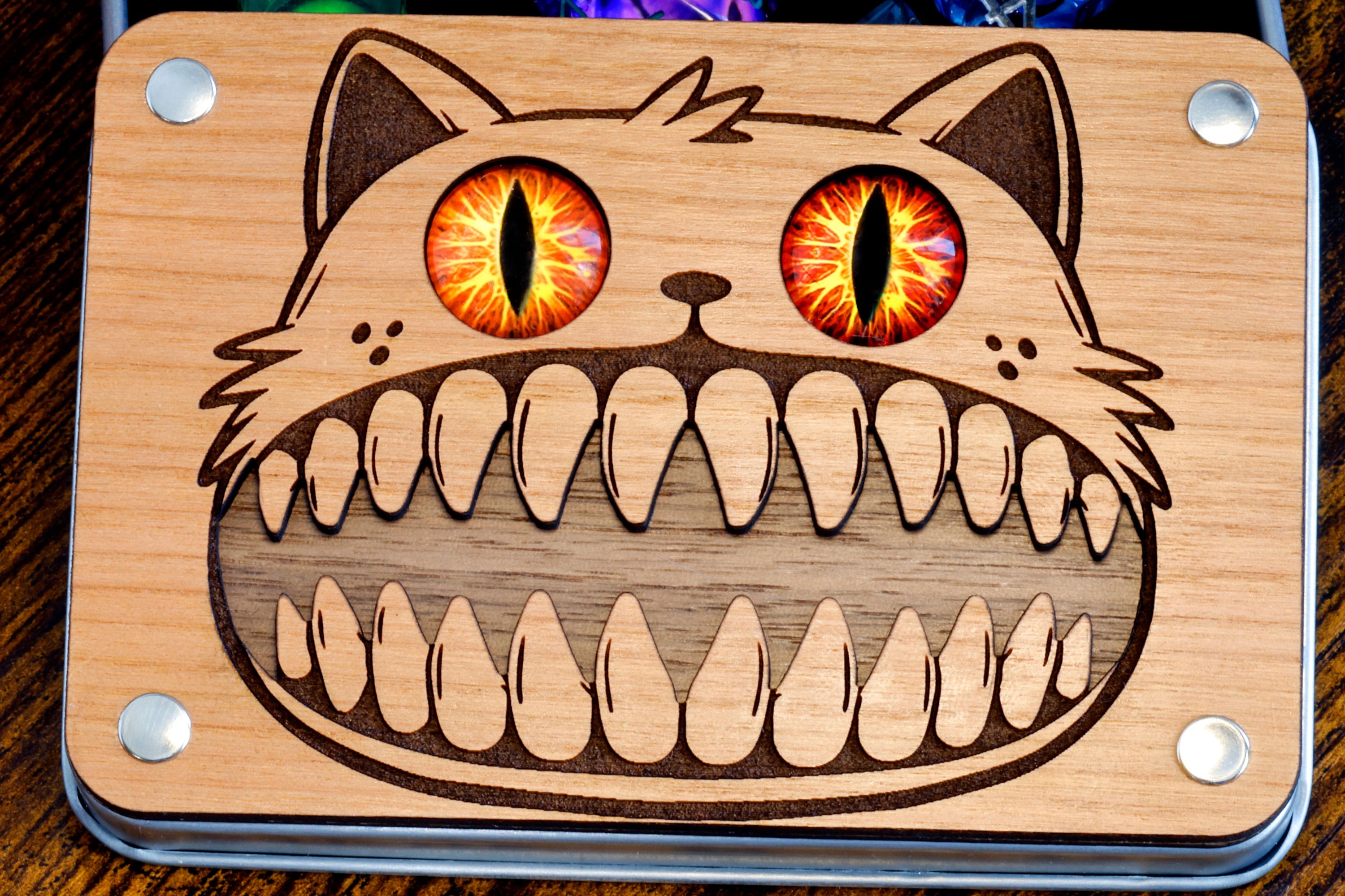 Meowmic box and dice set - Orange eye cat box