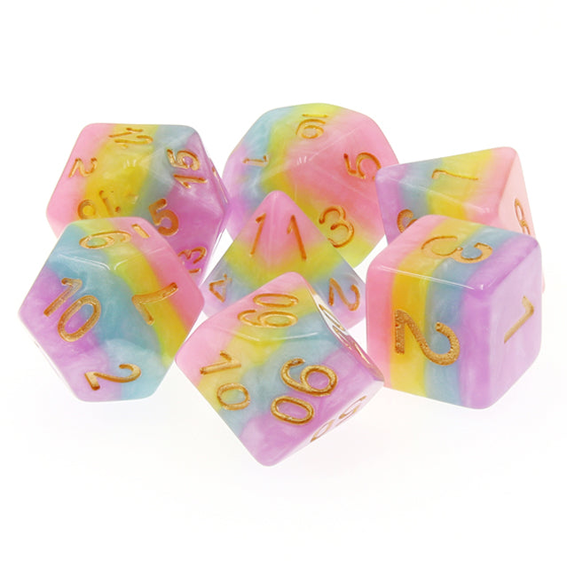 Layer Dice Set Unicorn Candy - The Wizard's Vault