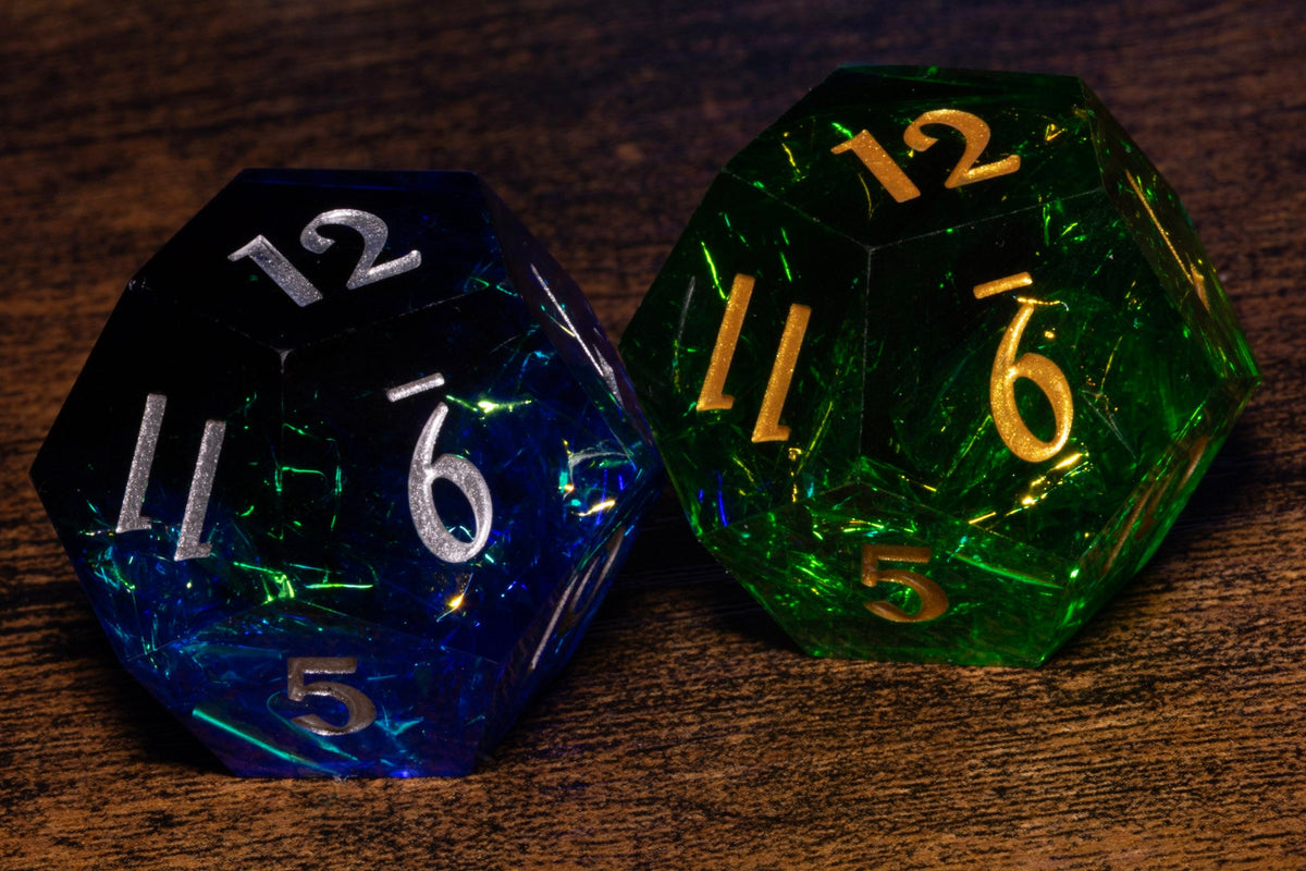 Hope and Fear D12 dice pairs for Daggerheart from The Wizard's Vault