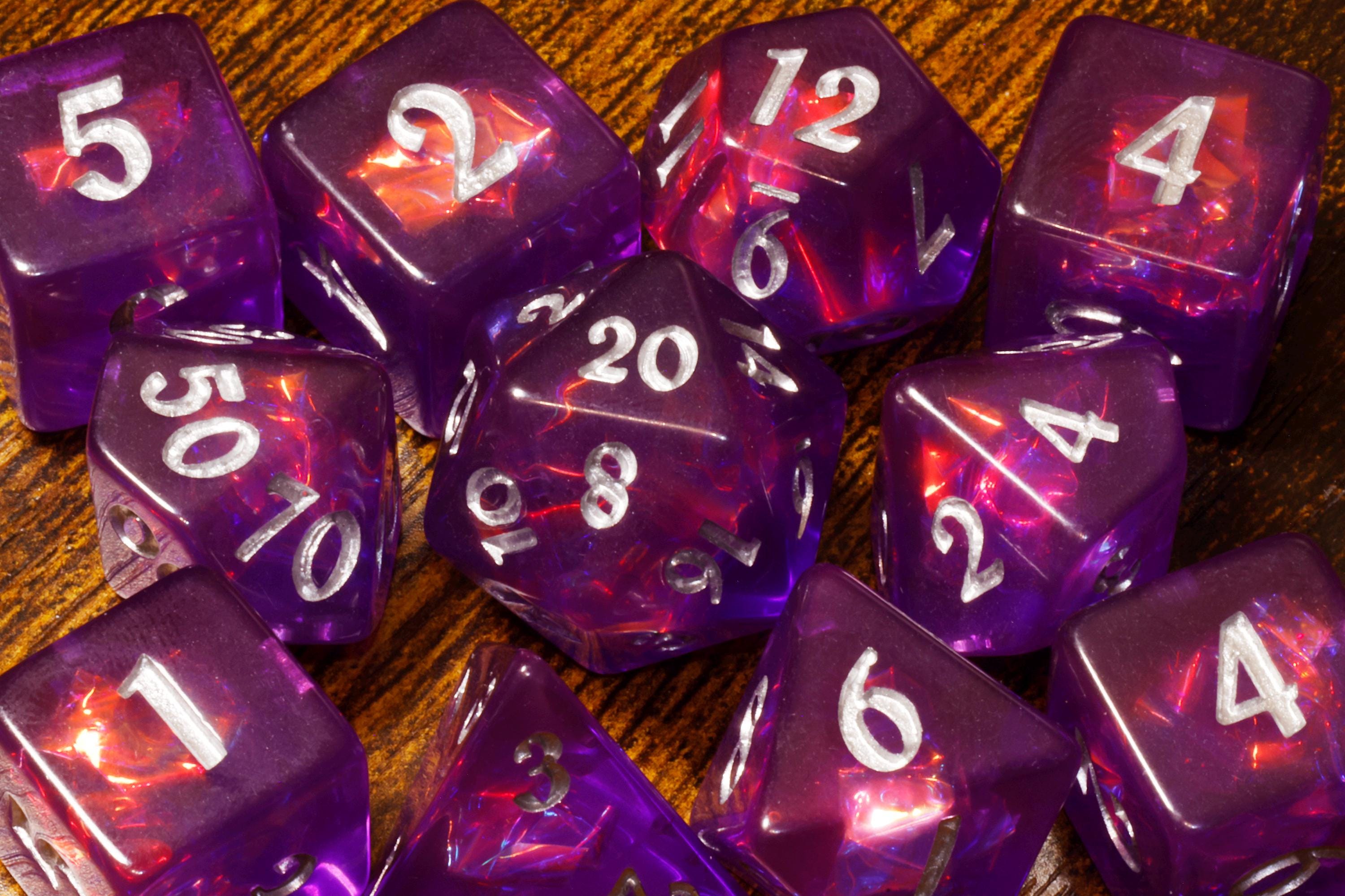 Eldritch Portal Dice Box & Polyhedral Dice Set, Old-School DnD Style Artwork