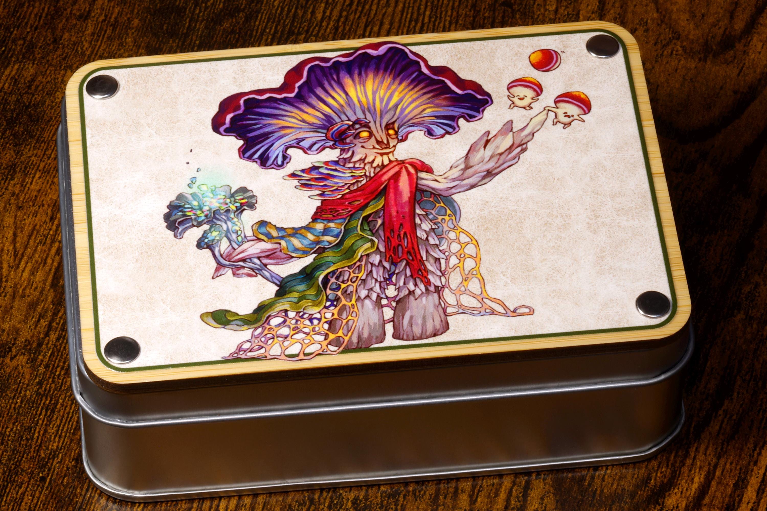 11-Piece Mushroom Dice Set with Dice Vault – Mushroomfolk Druid | Elderwild Realm Collection