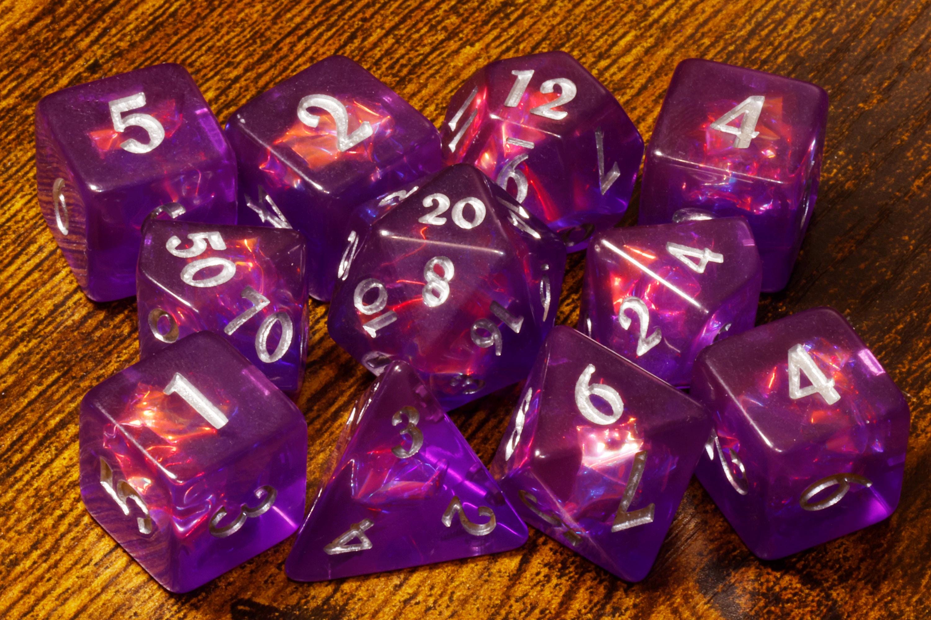 Eldritch Portal Dice Box & Polyhedral Dice Set, Old-School DnD Style Artwork