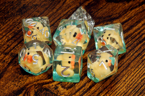 Yellow duck dice Set