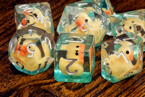 Yellow duck dice Set