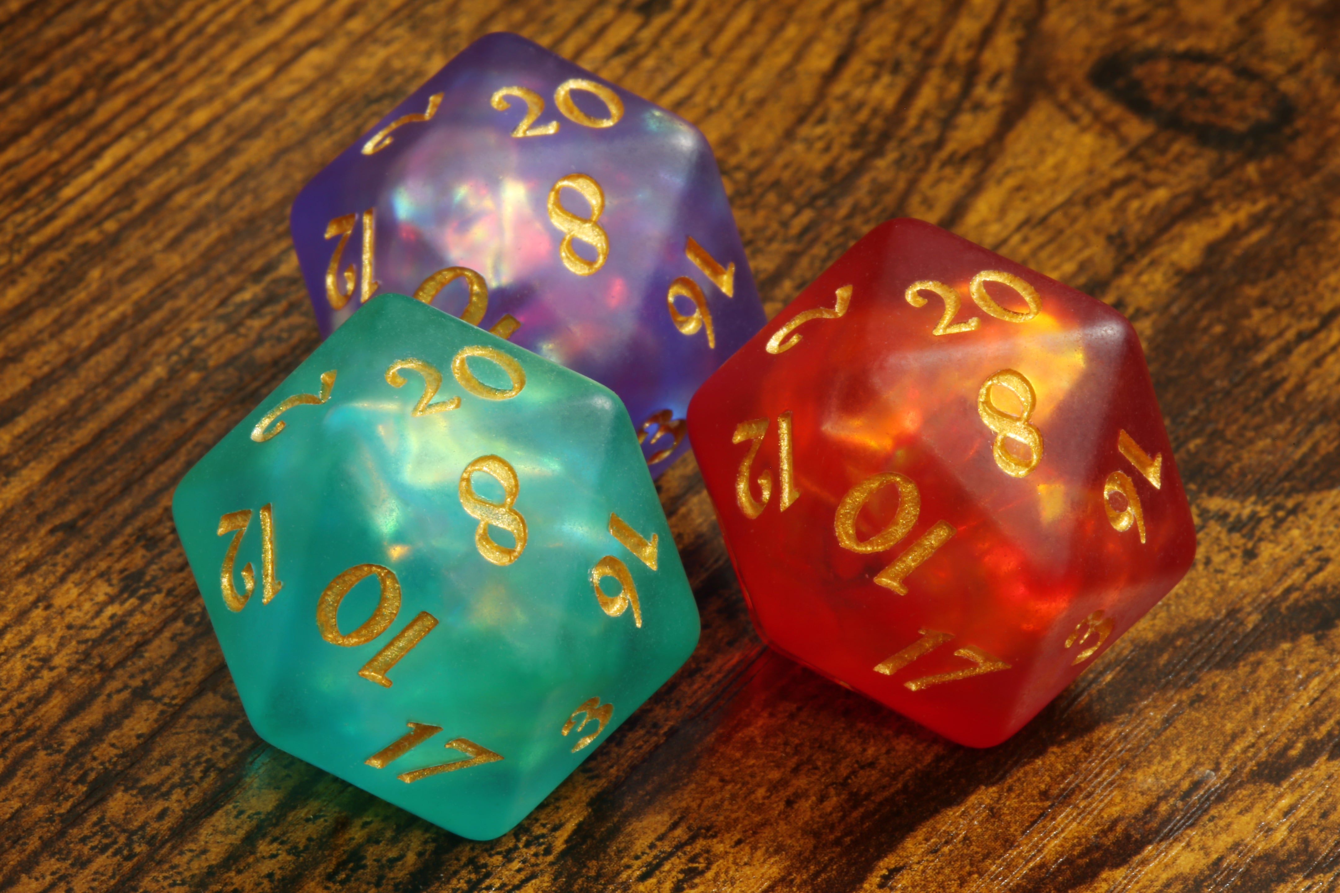 Mystical Opal Large D20 Dice collection - Extra Large D20 - The Wizard's Vault