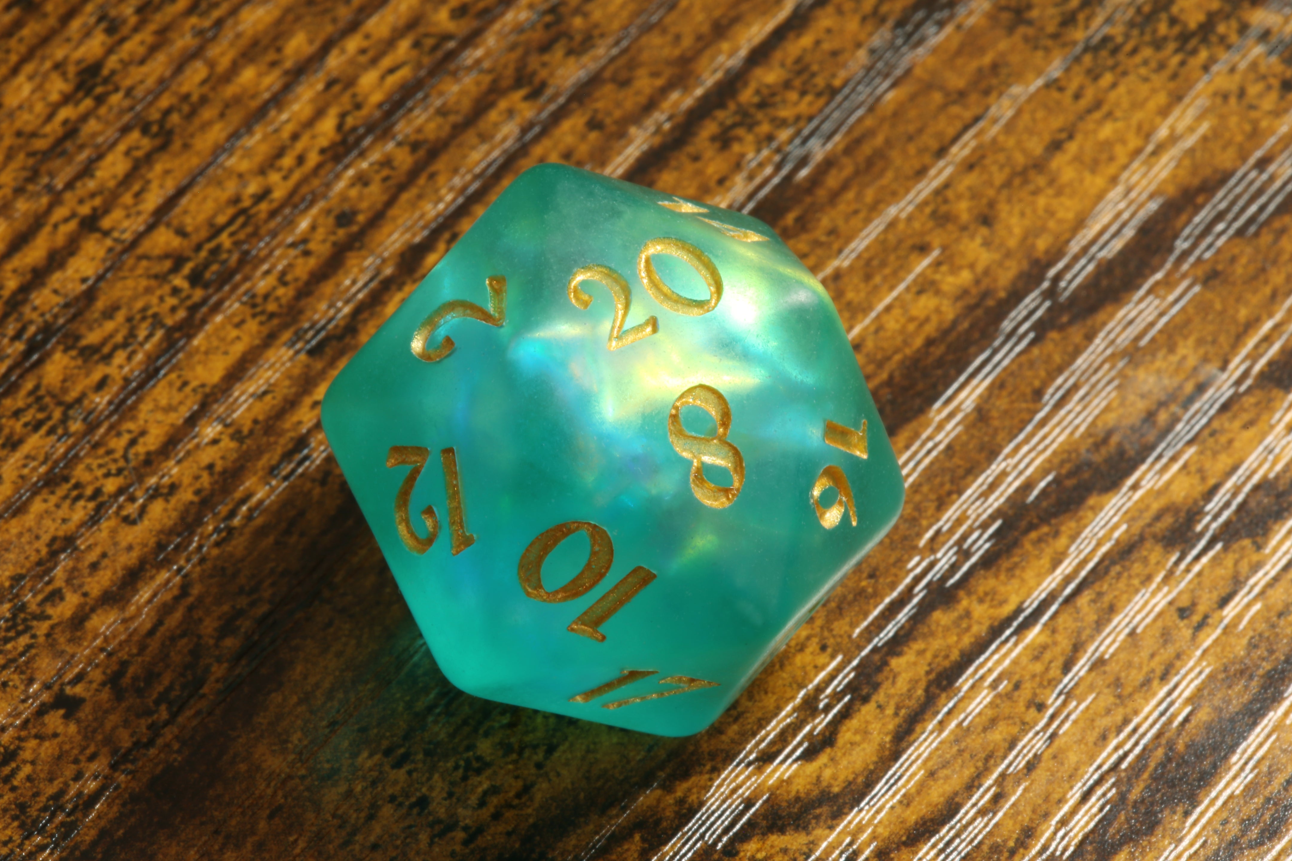 Mystical Opal Large D20 Dice collection - Extra Large D20 - The Wizard's Vault