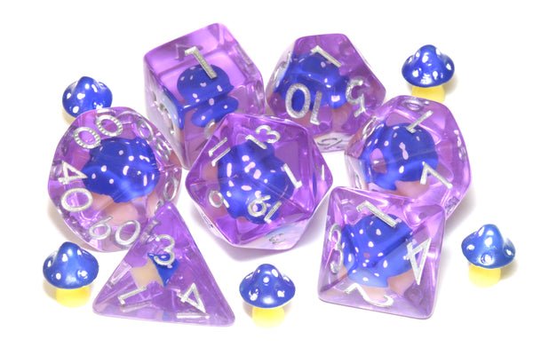 Cosmic Truffle dice set - Blue Mushroom - The Wizard's Vault
