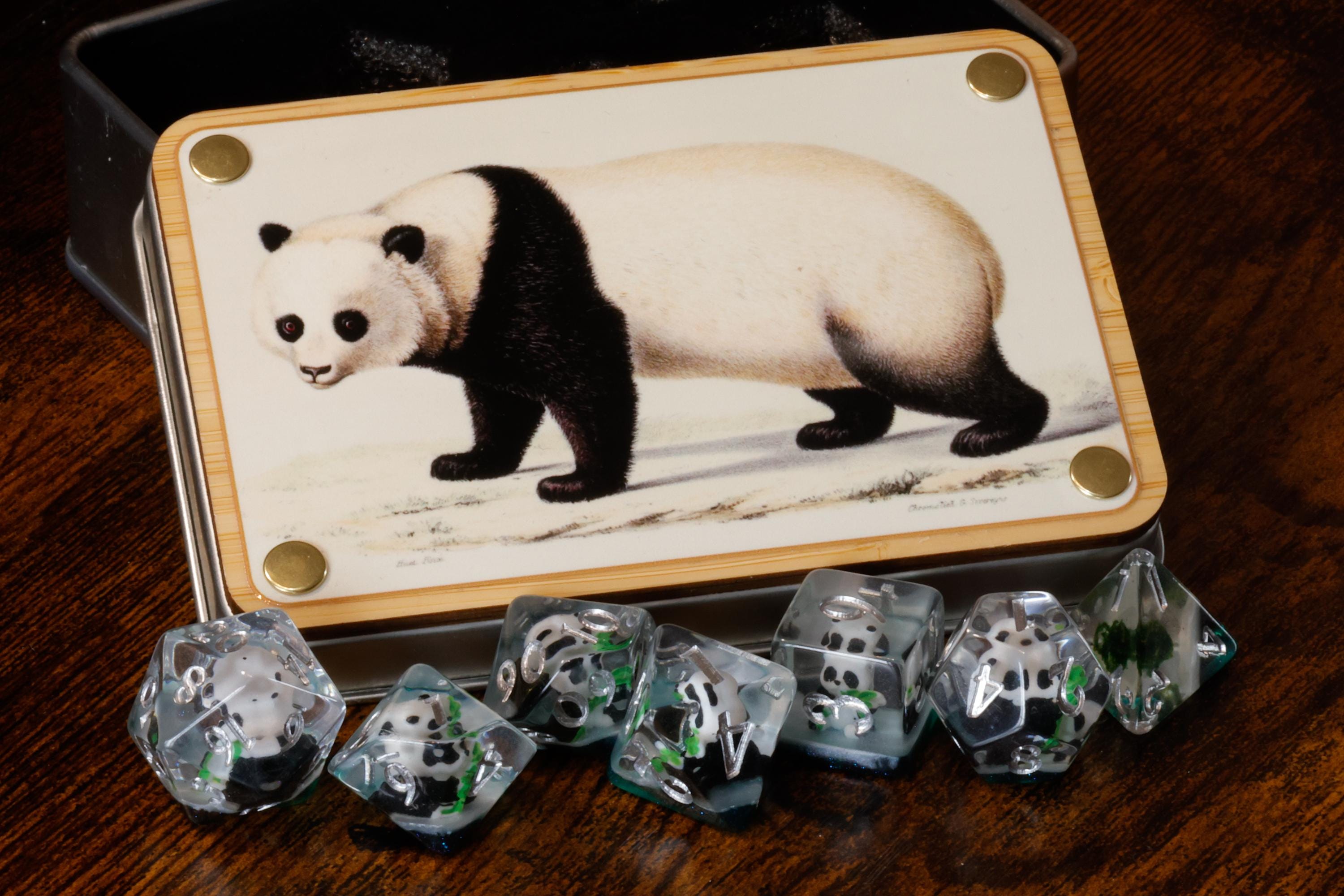 Panda Dice Set with Natural History Box