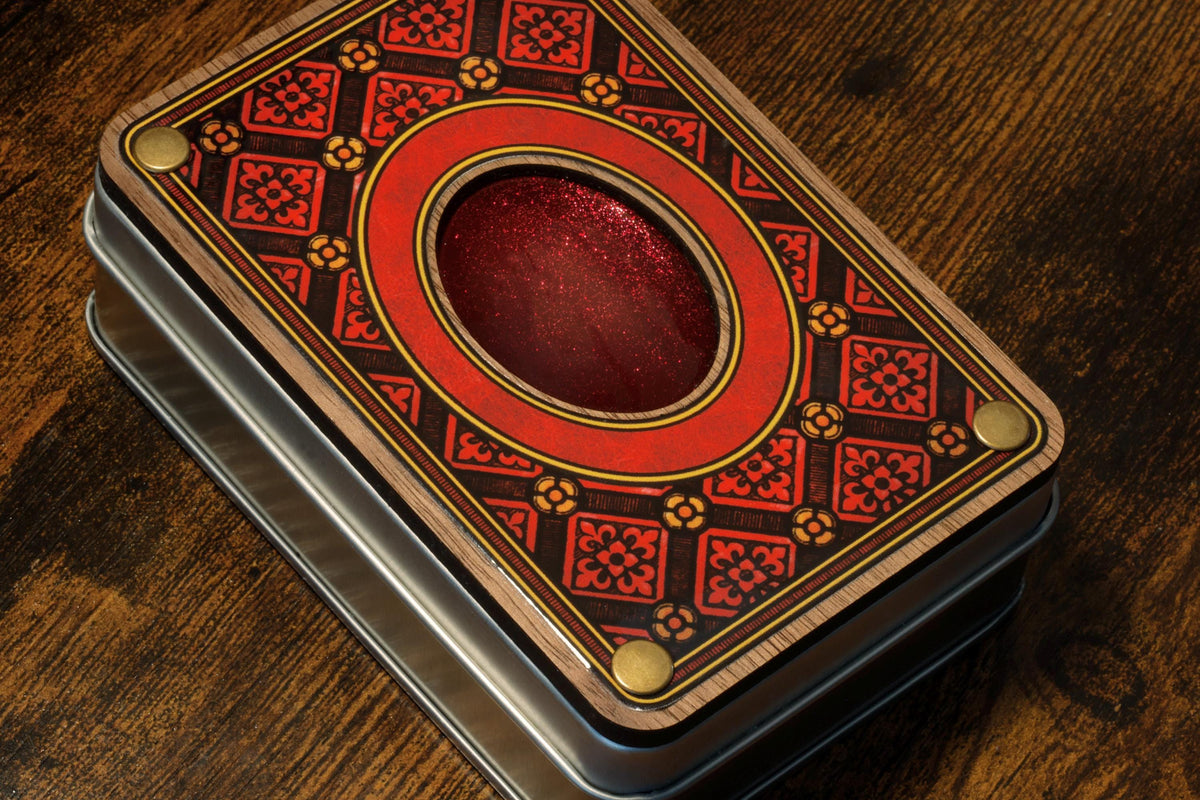 Red Arcane Dice Box & Vampire's Kiss 7-Piece Sharp Edge Dice Set – Ruby Red