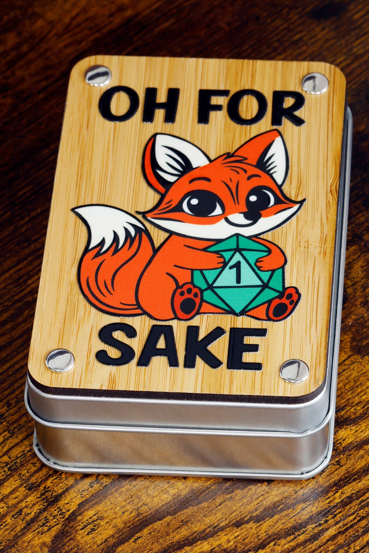 "Oh For Fox Sake" Dice Box & Fox Dice Set – Fox Cub Inclusions