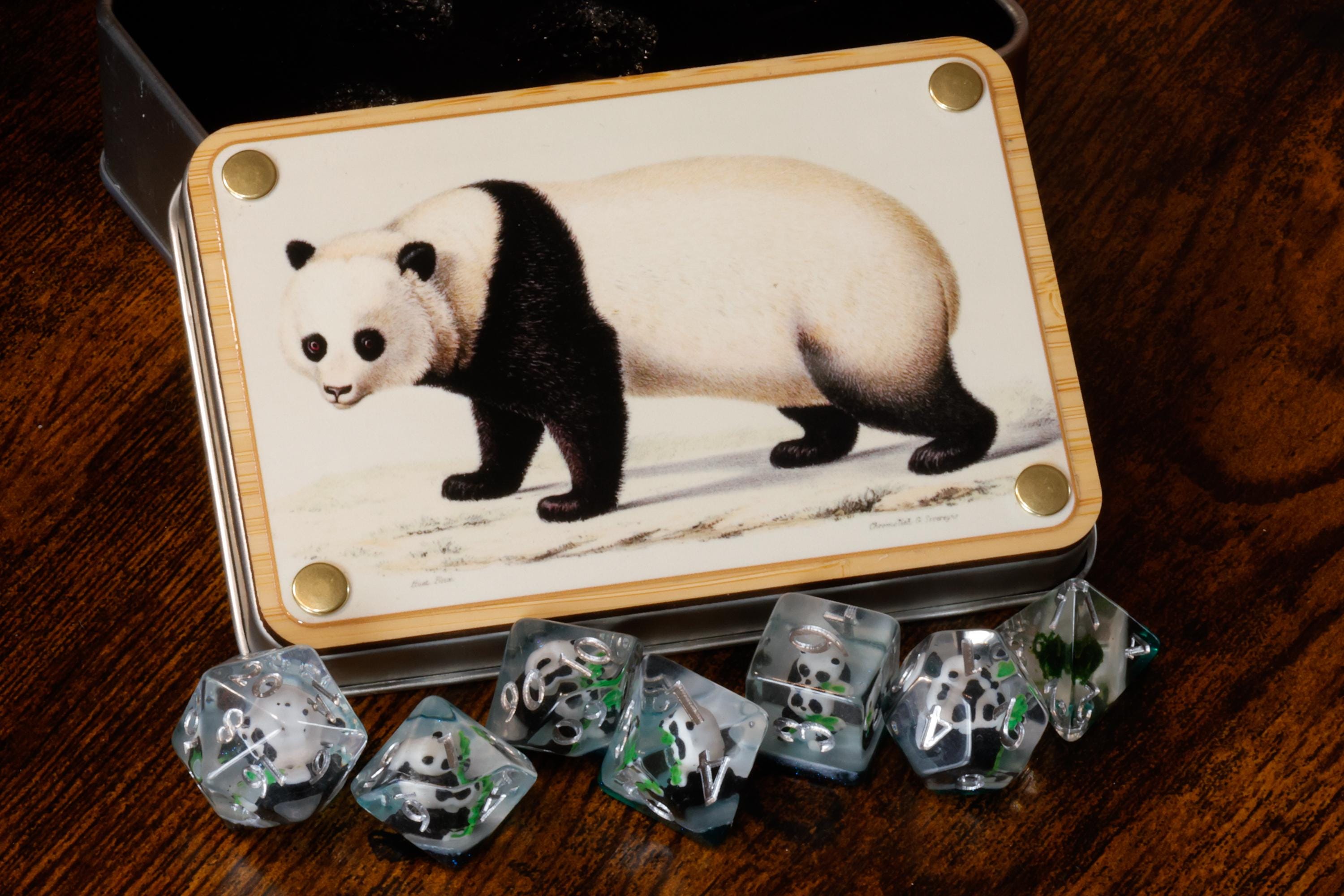 Panda Dice Set with Natural History Box