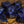 Midnight Vault dice set- Black metal dice with blue iridescent mica - The Wizard's Vault