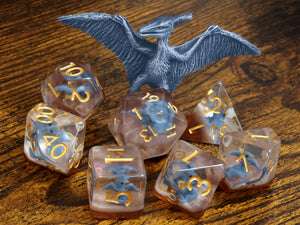 Pterodactyl dice set, Dinosaur dice - The Wizard's Vault