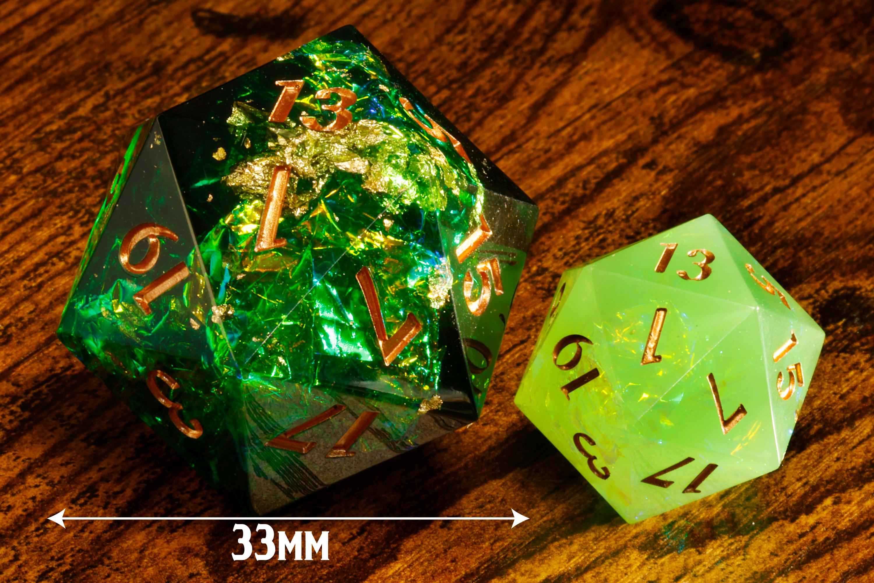 Sacred Emerald Oversized D20